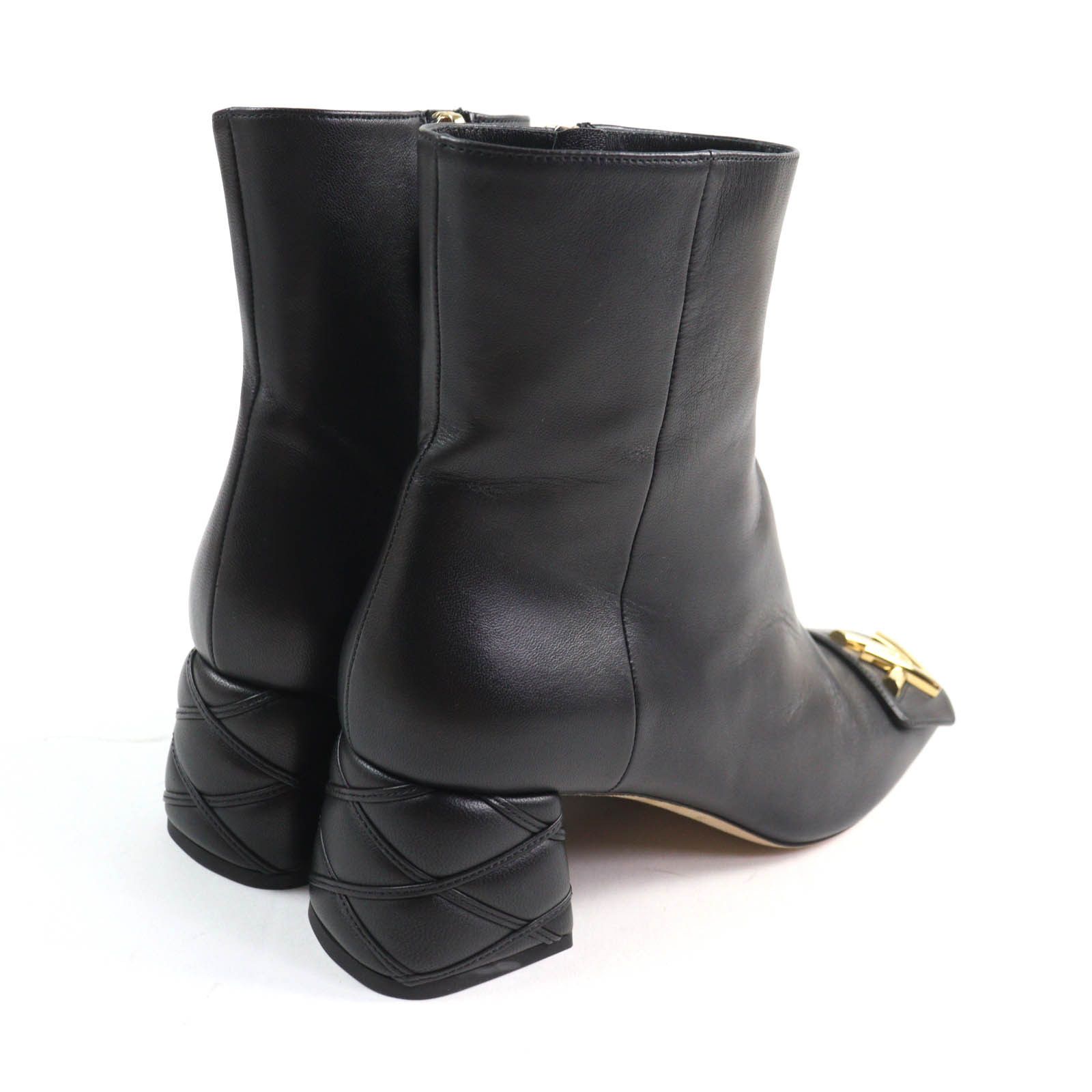 Louis Vuitton Louis Vuitton Louis Vuitton Shake Line LVMetal Leather Ankle Boots Leather Shoes Size ONE SIZE - 3 Thumbnail