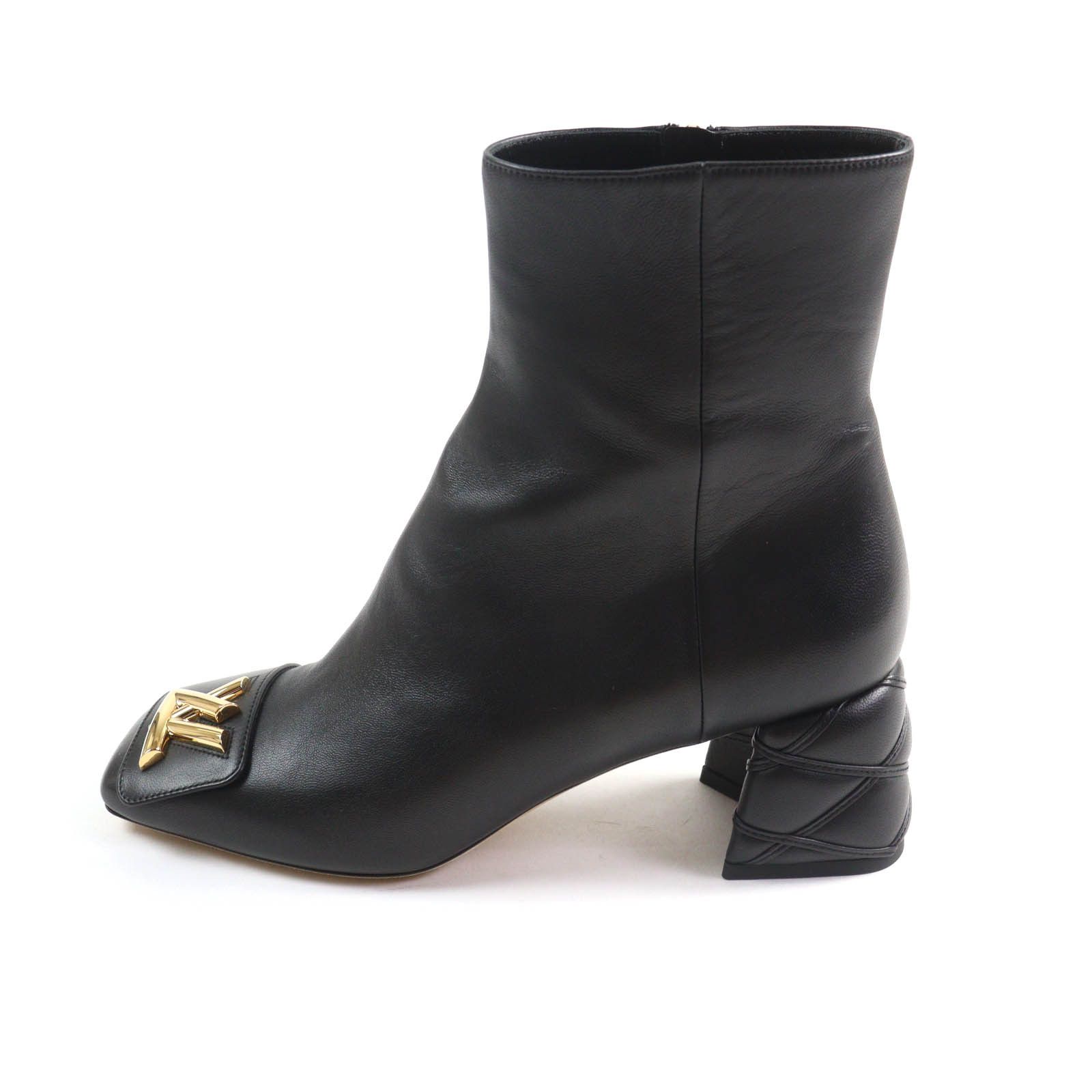 Louis Vuitton Louis Vuitton Louis Vuitton Shake Line LVMetal Leather Ankle Boots Leather Shoes Size ONE SIZE - 5 Thumbnail