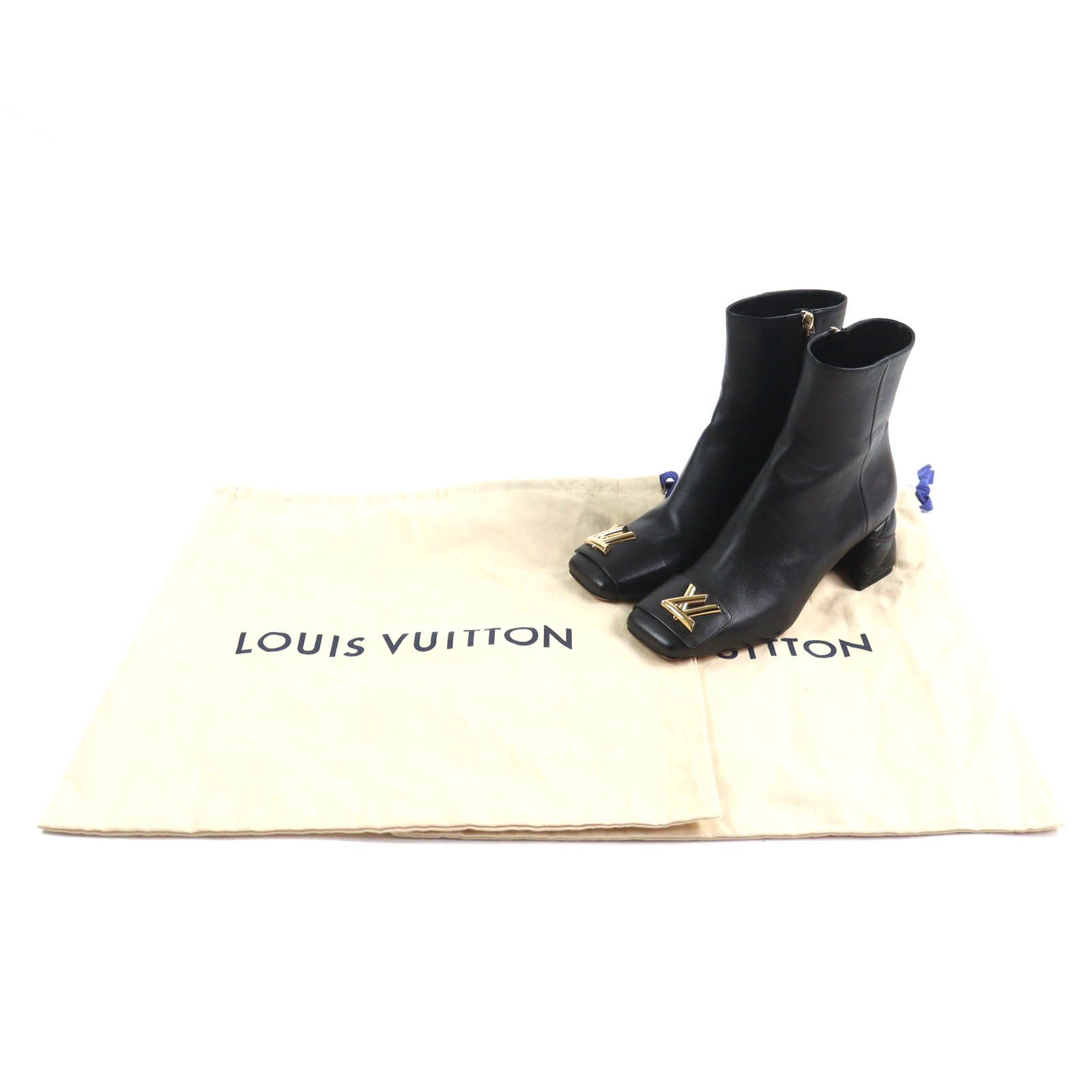Louis Vuitton Louis Vuitton Louis Vuitton Shake Line LVMetal Leather Ankle Boots Leather Shoes Size ONE SIZE - 2 Thumbnail