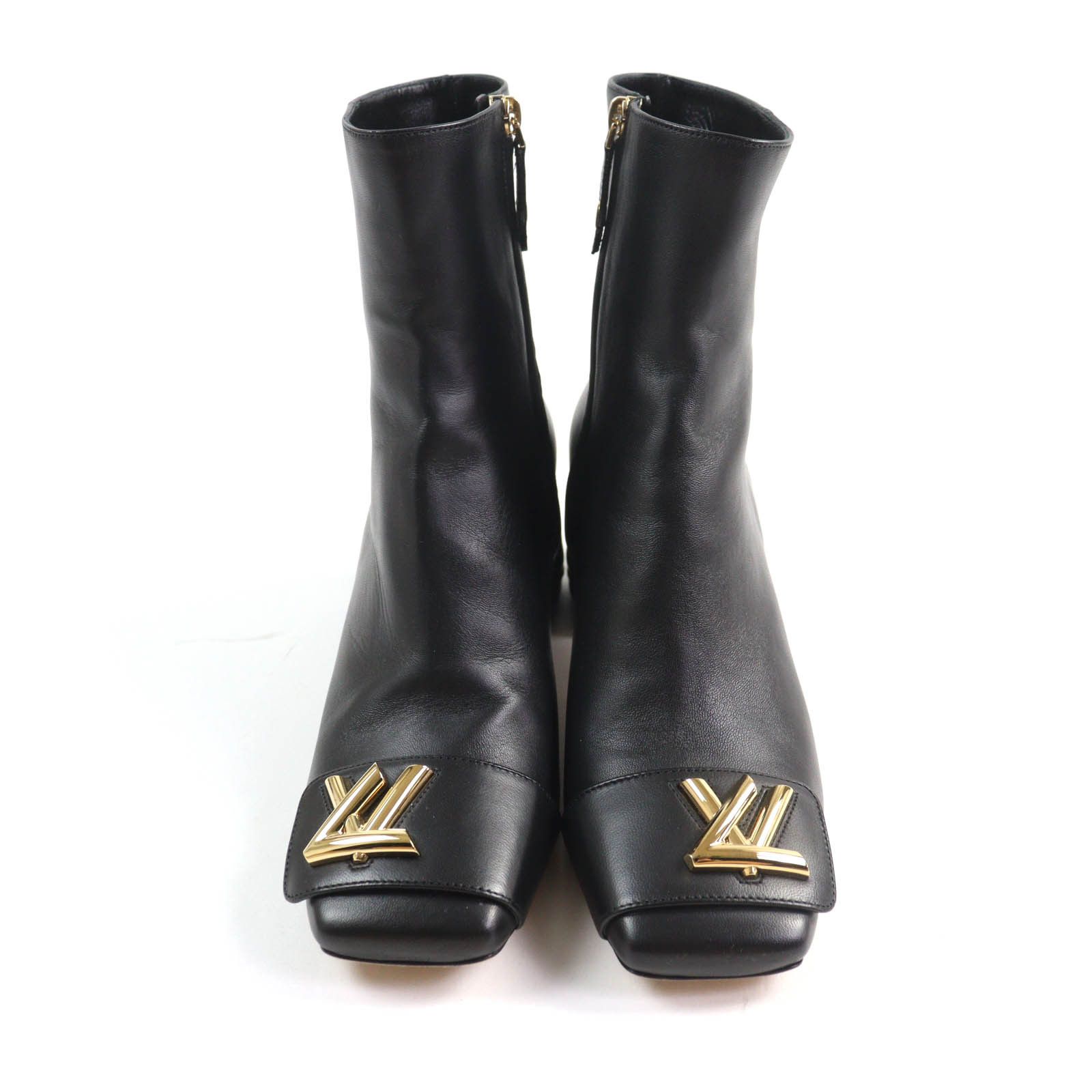 Louis Vuitton Louis Vuitton Louis Vuitton Shake Line LVMetal Leather Ankle Boots Leather Shoes Size ONE SIZE - 4 Thumbnail