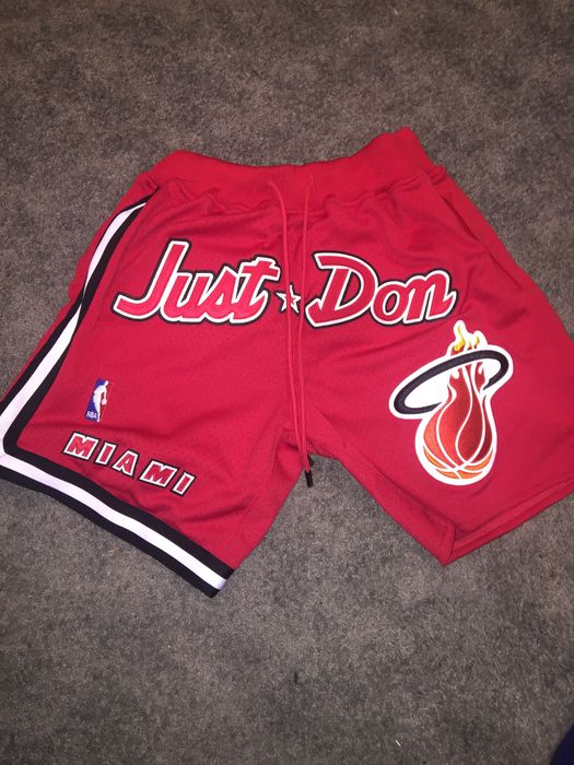 Just Don JUST*DON BASKETBALL SHORTS 'MIAMI HEAT' Grailed