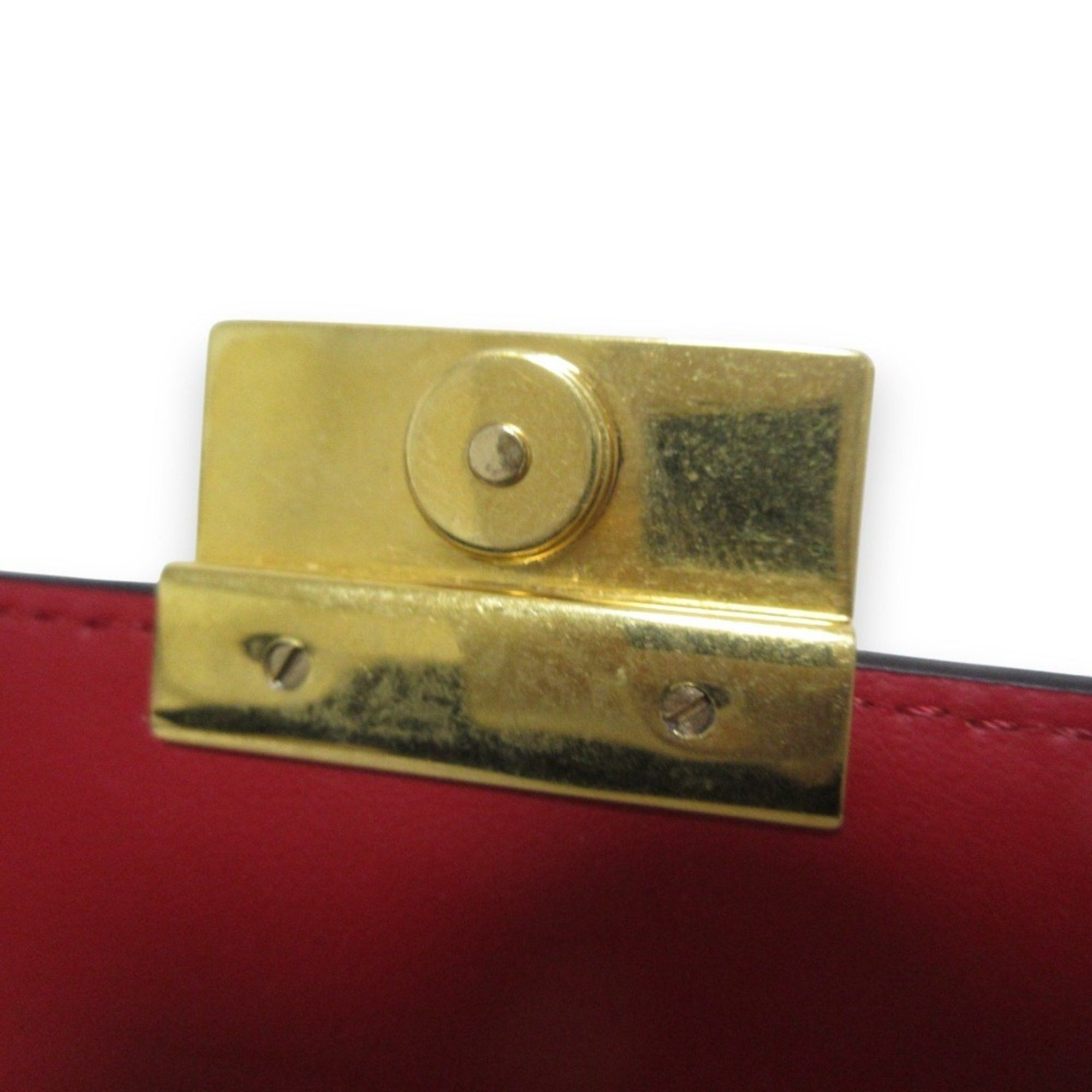 Anya Hindmarch ANYA HINDMARCH Leather Half Wallet, Bi-fold Compact Black x Gold Hardware, Women's Size ONE SIZE - 10 Thumbnail