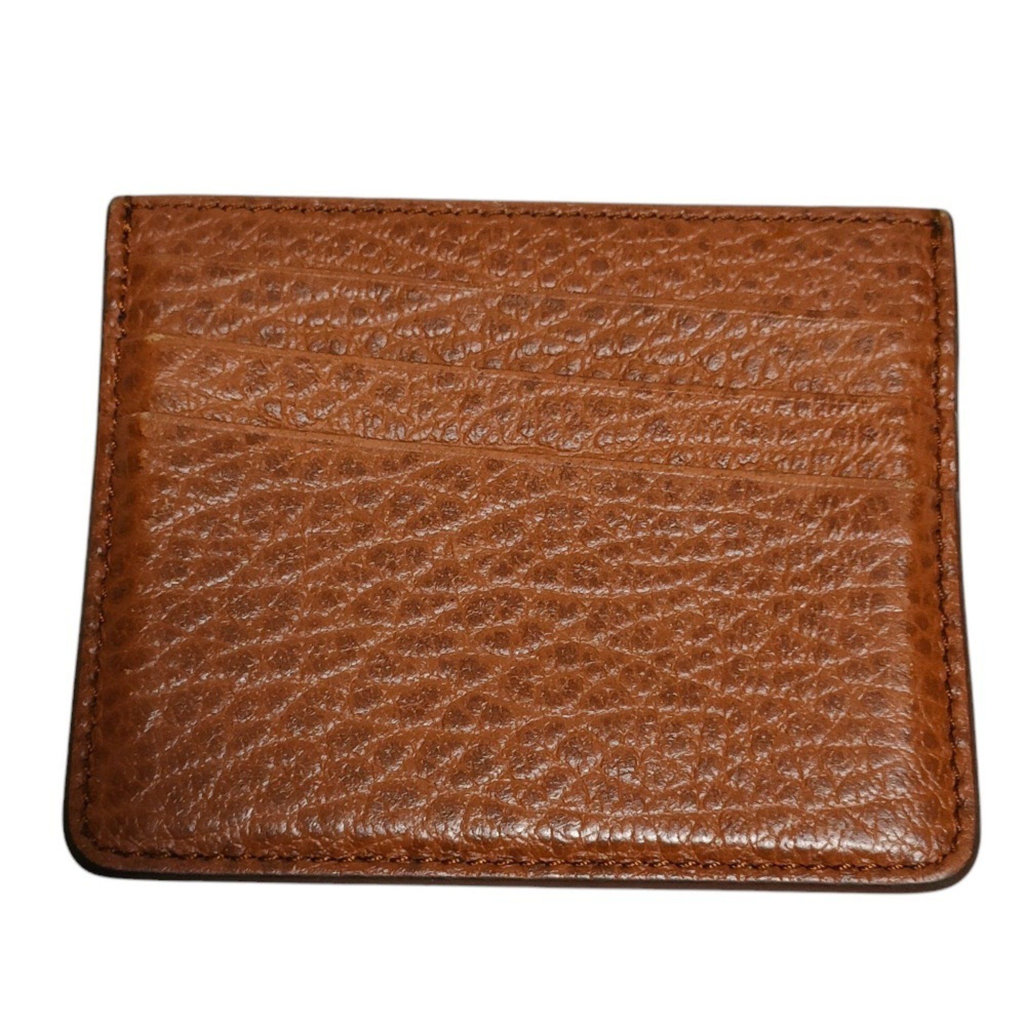 Maison Margiela Maison Margiela 11 2022 Embossed Leather 4 Stitch Card Holder Business Holder/Card Case Brown Men's Women's Size ONE SIZE - 2 Thumbnail