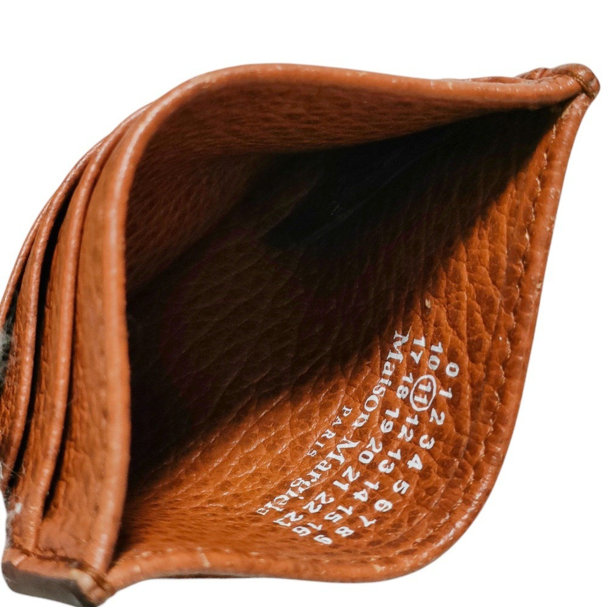 Maison Margiela Maison Margiela 11 2022 Embossed Leather 4 Stitch Card Holder Business Holder/Card Case Brown Men's Women's Size ONE SIZE - 6 Thumbnail