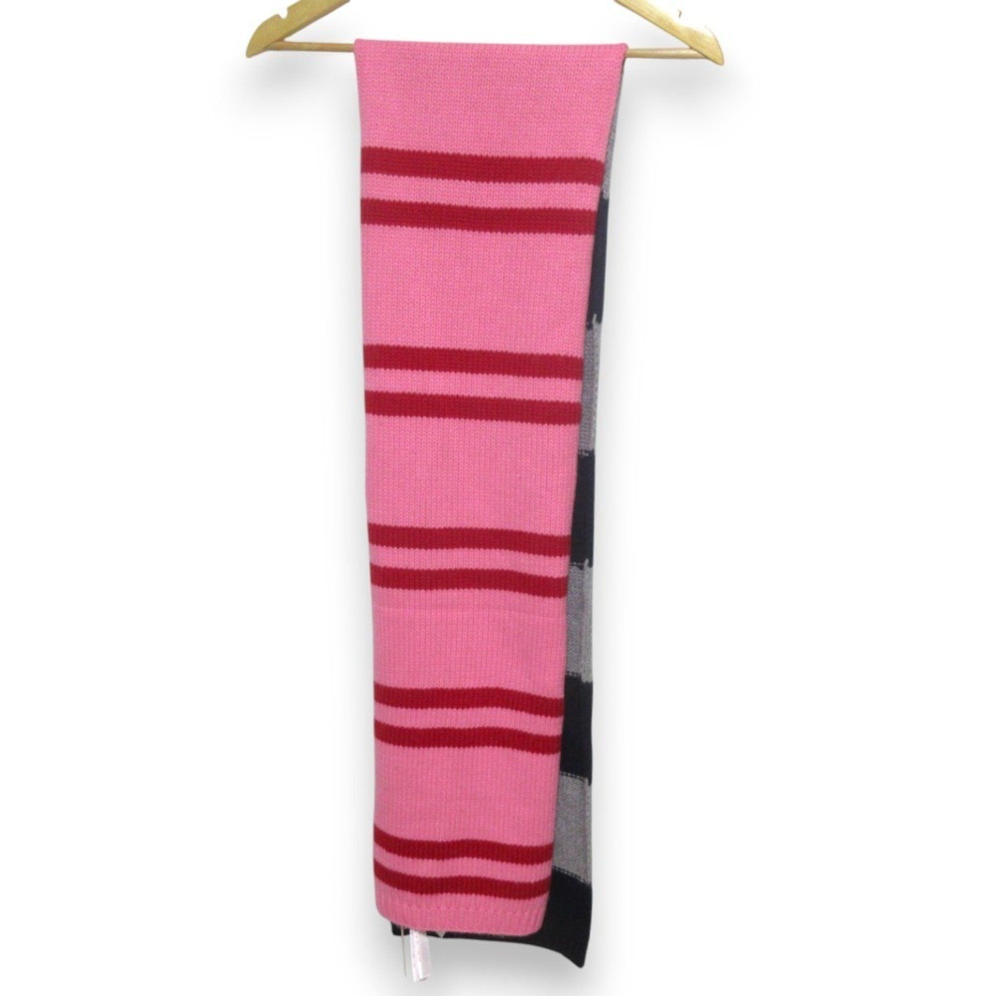 Marni MARNI Wool x Cashmere Blend Striped Long Scarf Size 2 Pink Navy Women's Size ONE SIZE - 3 Thumbnail