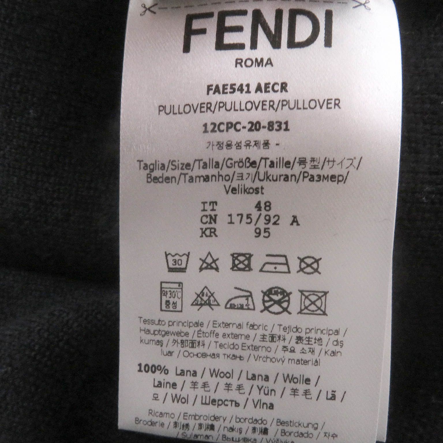 Fendi Fendi Fendi FAE541 Wool Polyurethane Sweater Natural Material Tops FAE541 Size ONE SIZE - 7 Thumbnail