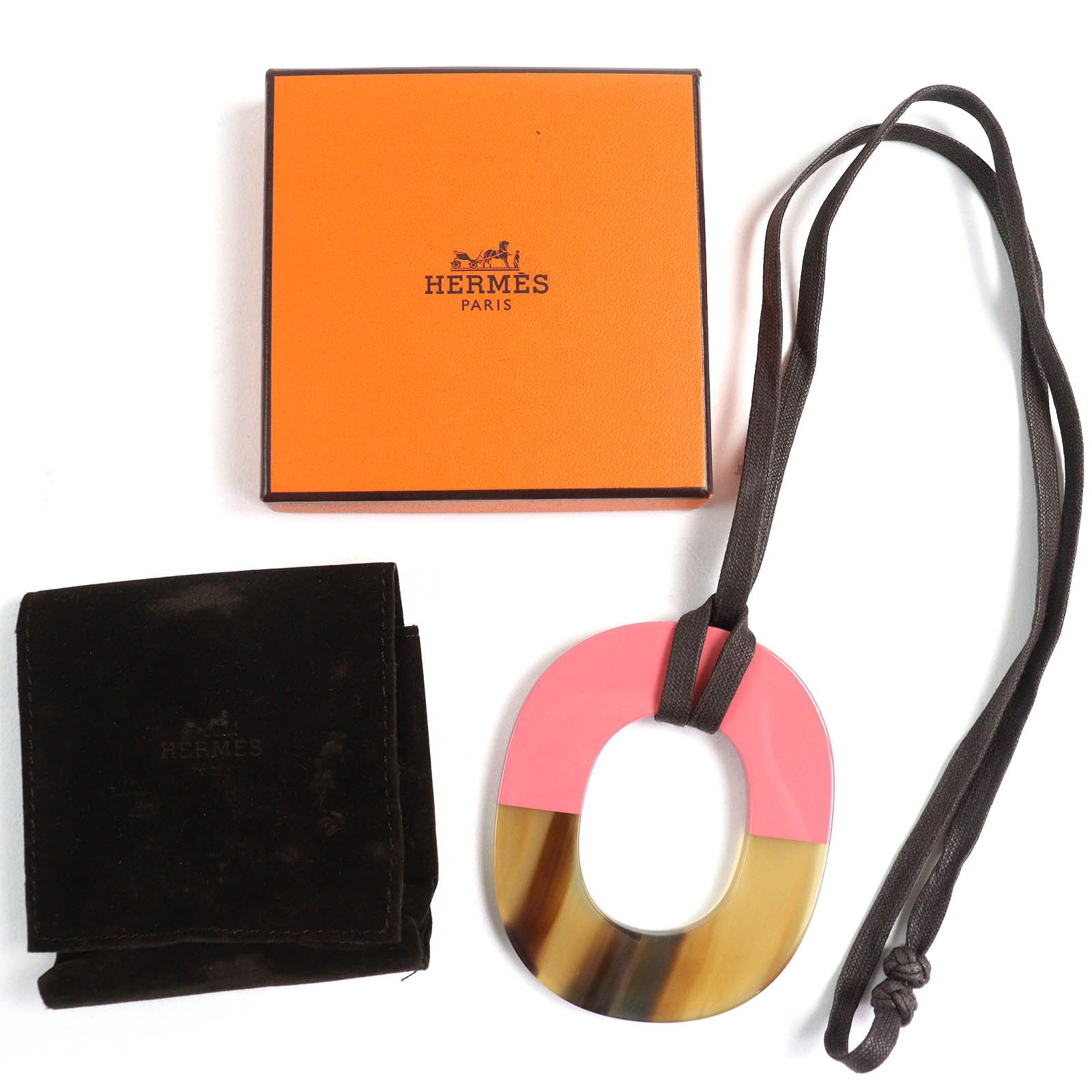 Hermes Hermes Hermes Ism Pendant Necklace Necklace Natural Material Necklace Size ONE SIZE - 2 Thumbnail