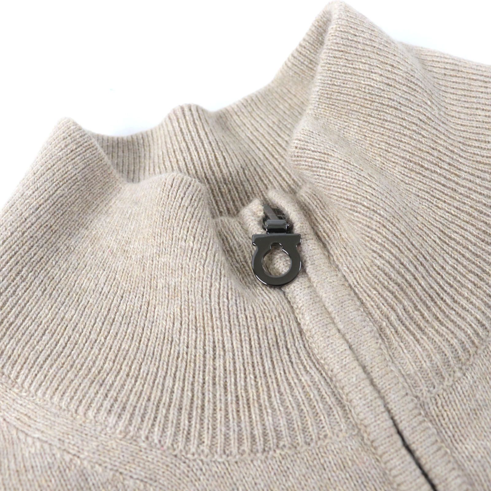 Salvatore Ferragamo Salvatore Ferragamo Salvatore Ferragamo GanciniMetal Cashmere Cotton Sweater Knit Cotton Tops Size ONE SIZE - 5 Thumbnail