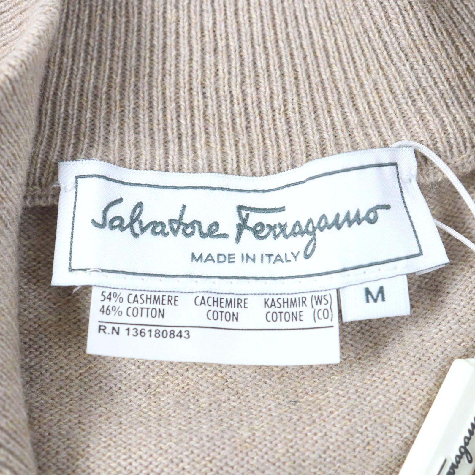Salvatore Ferragamo Salvatore Ferragamo Salvatore Ferragamo GanciniMetal Cashmere Cotton Sweater Knit Cotton Tops Size ONE SIZE - 6 Thumbnail