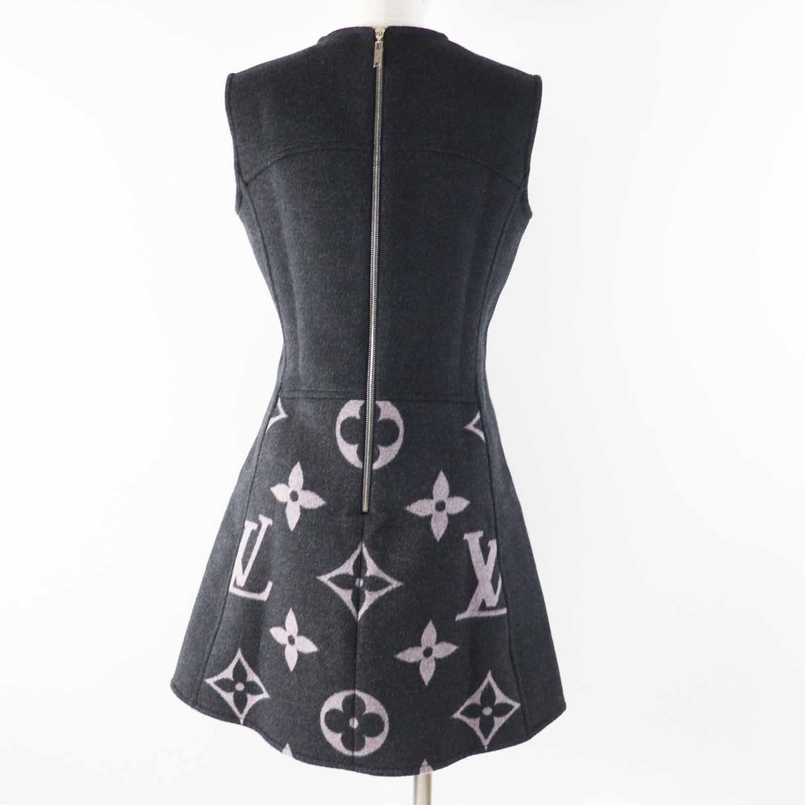 Louis Vuitton Louis Vuitton Louis Vuitton Monogram Wool Silk Dress Others Dresses Size ONE SIZE - 4 Thumbnail