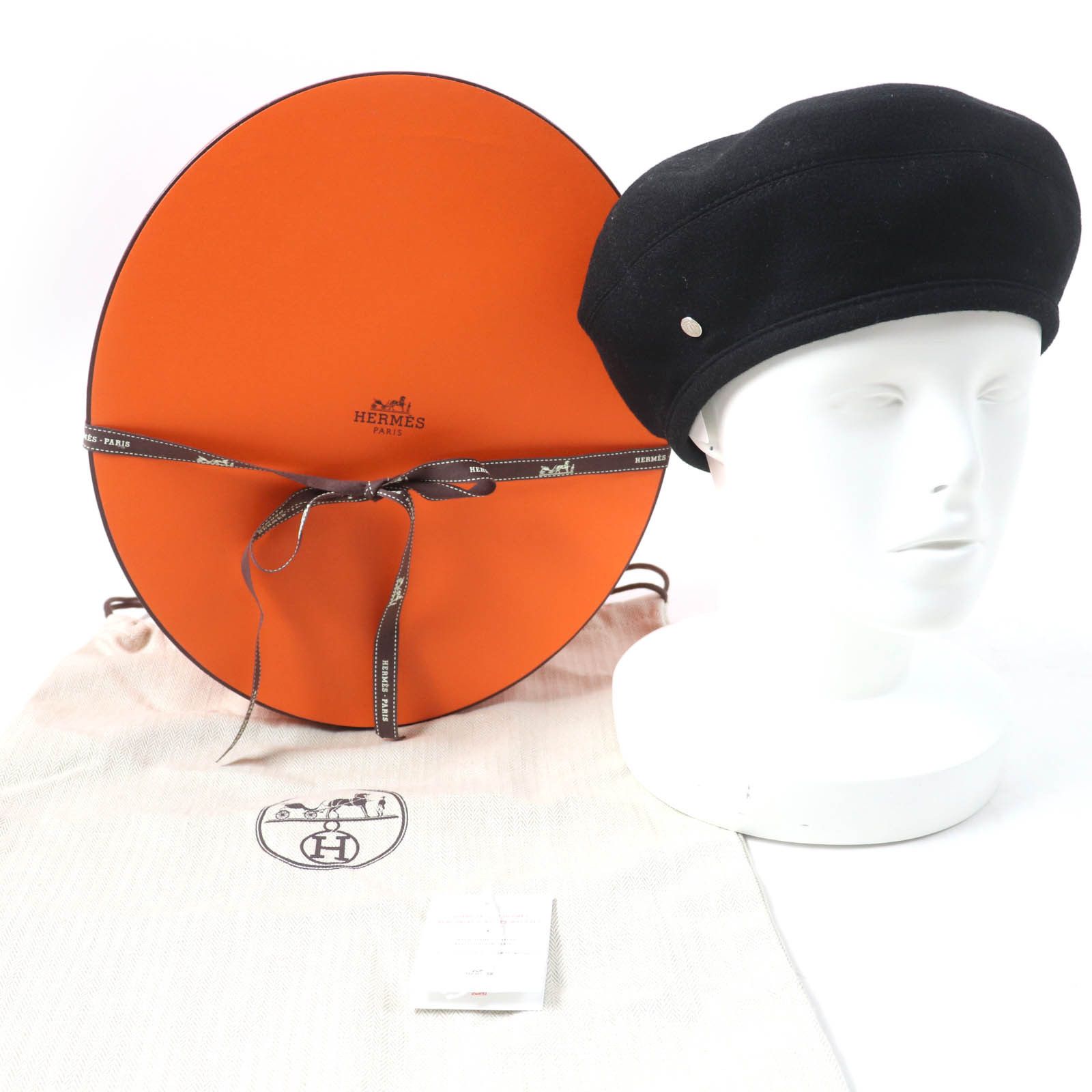 Hermes Hermes Saint Honor Cashmere Beret Natural Material Hats