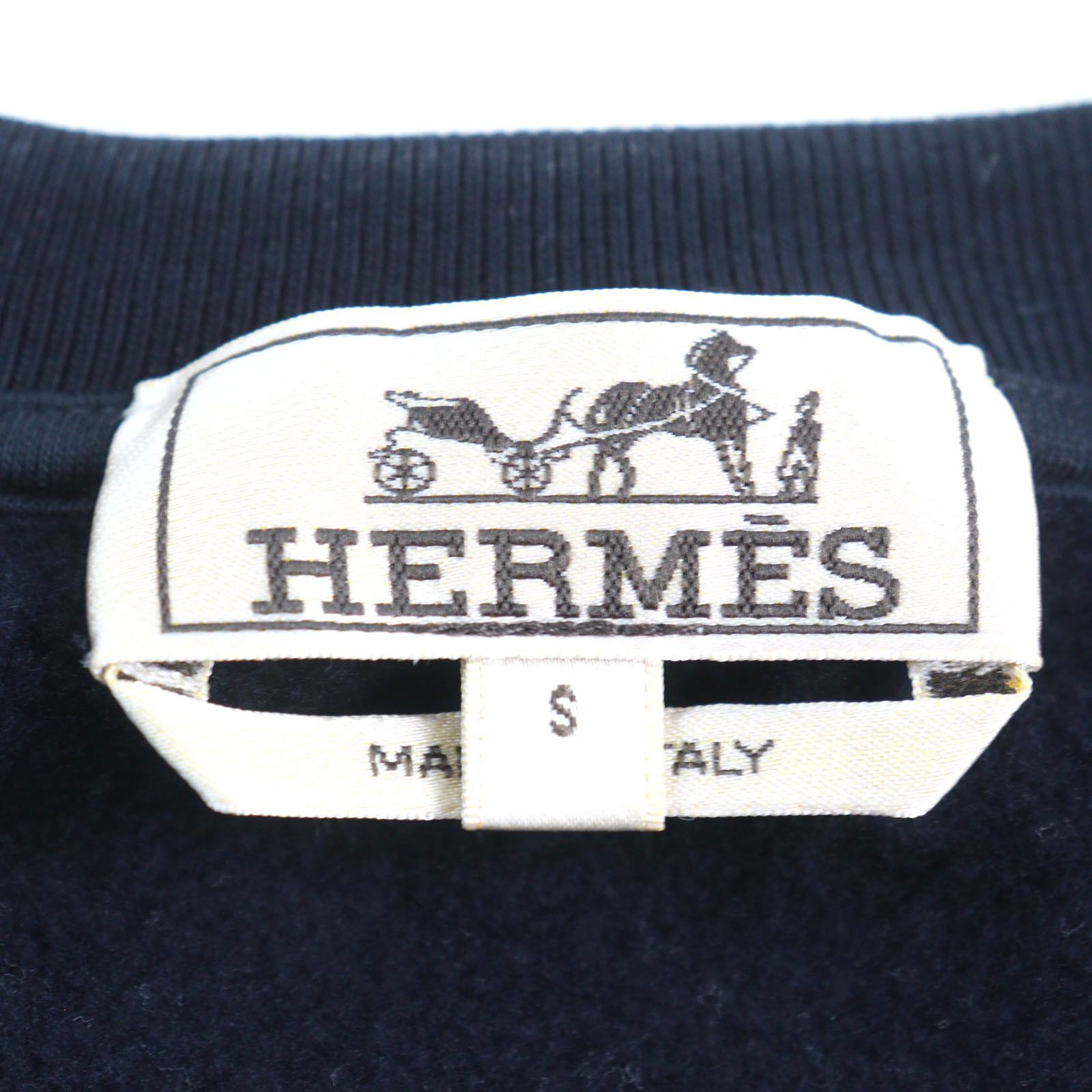 Hermes Hermes Hermes Chevaux en Symmetrie Cotton Sheepskin Leather Patch Pullover Cotton Sweatshirts & Hoodies DUTY FREE for USA Size ONE SIZE - 5 Thumbnail