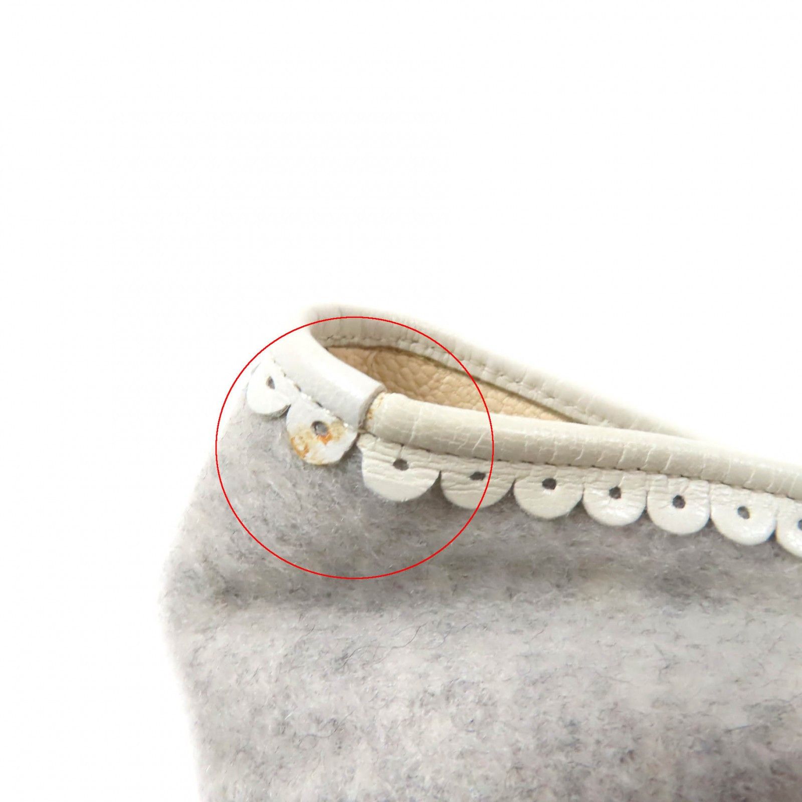 Christian Louboutin Christian Louboutin Christian Louboutin Leather and ribbon design Felt Slippers Leather Shoes Size ONE SIZE - 12 Thumbnail