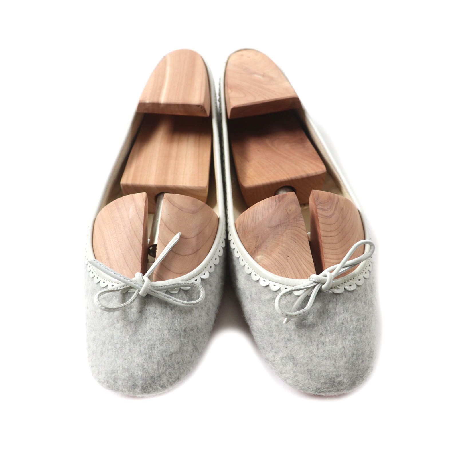 Christian Louboutin Christian Louboutin Christian Louboutin Leather and ribbon design Felt Slippers Leather Shoes Size ONE SIZE - 4 Thumbnail