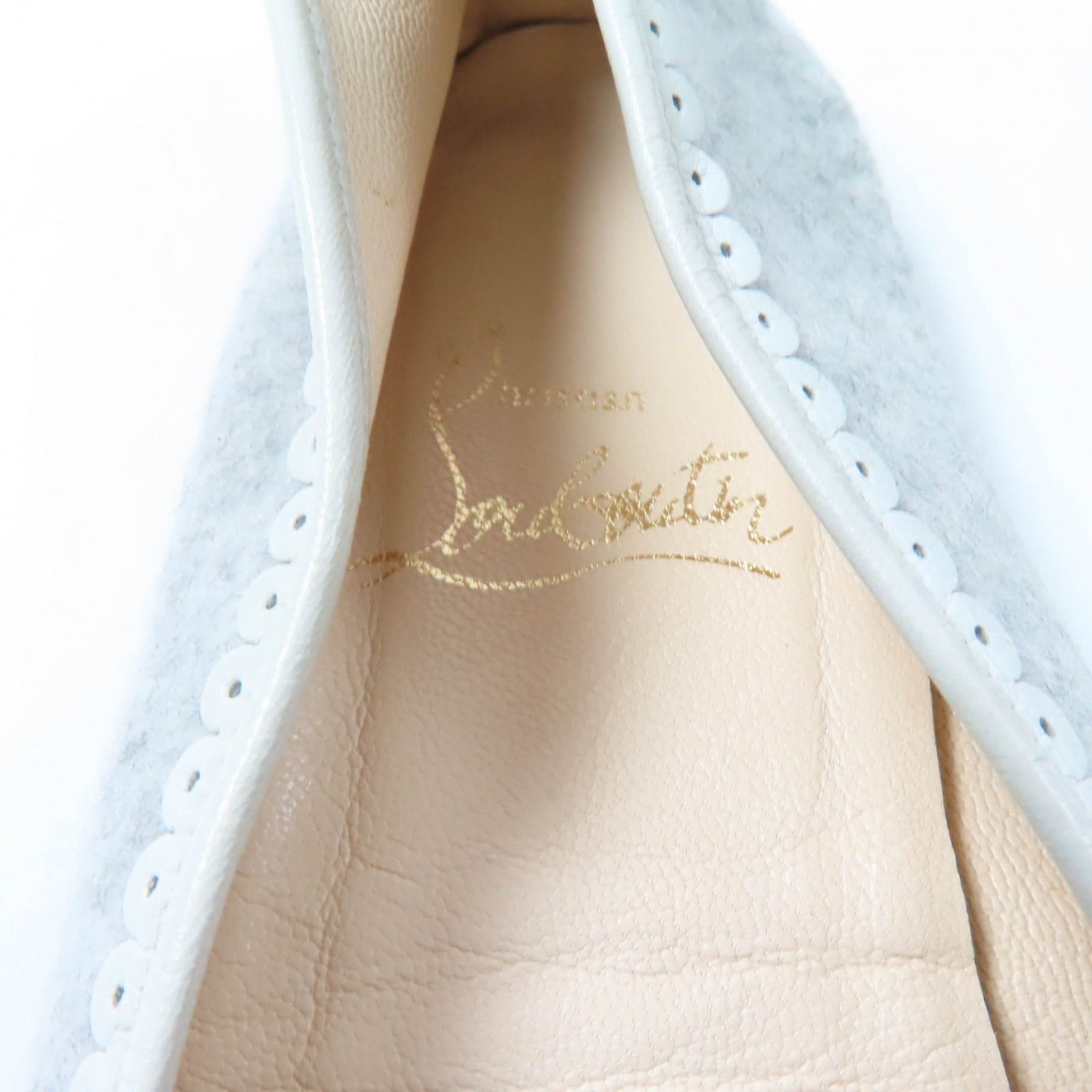 Christian Louboutin Christian Louboutin Christian Louboutin Leather and ribbon design Felt Slippers Leather Shoes Size ONE SIZE - 9 Thumbnail