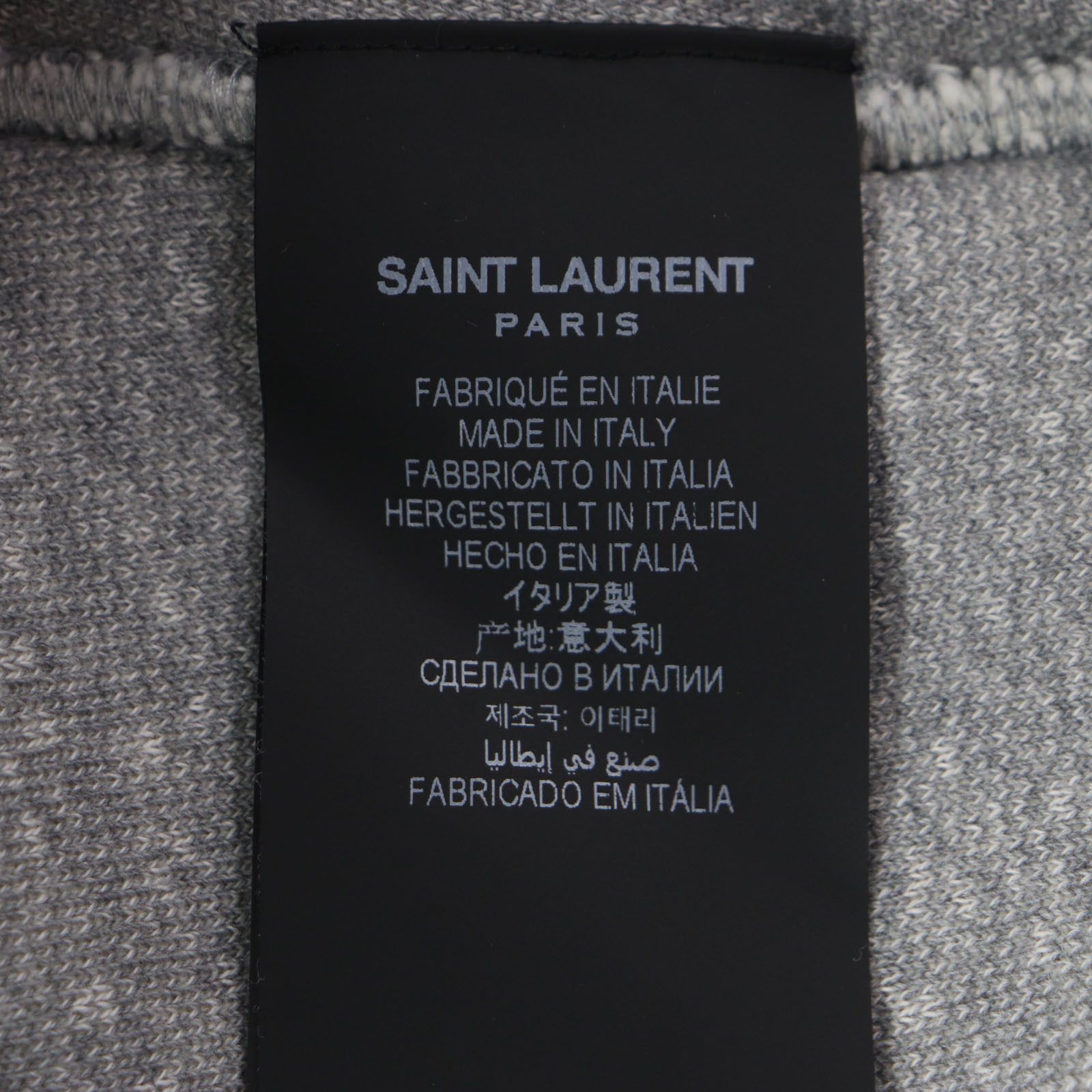 Yves Saint Laurent Yves Saint Laurent Saint Laurent Back Print Cotton Pullover Cotton Sweatshirts & Hoodies 704159 Size ONE SIZE - 6 Thumbnail