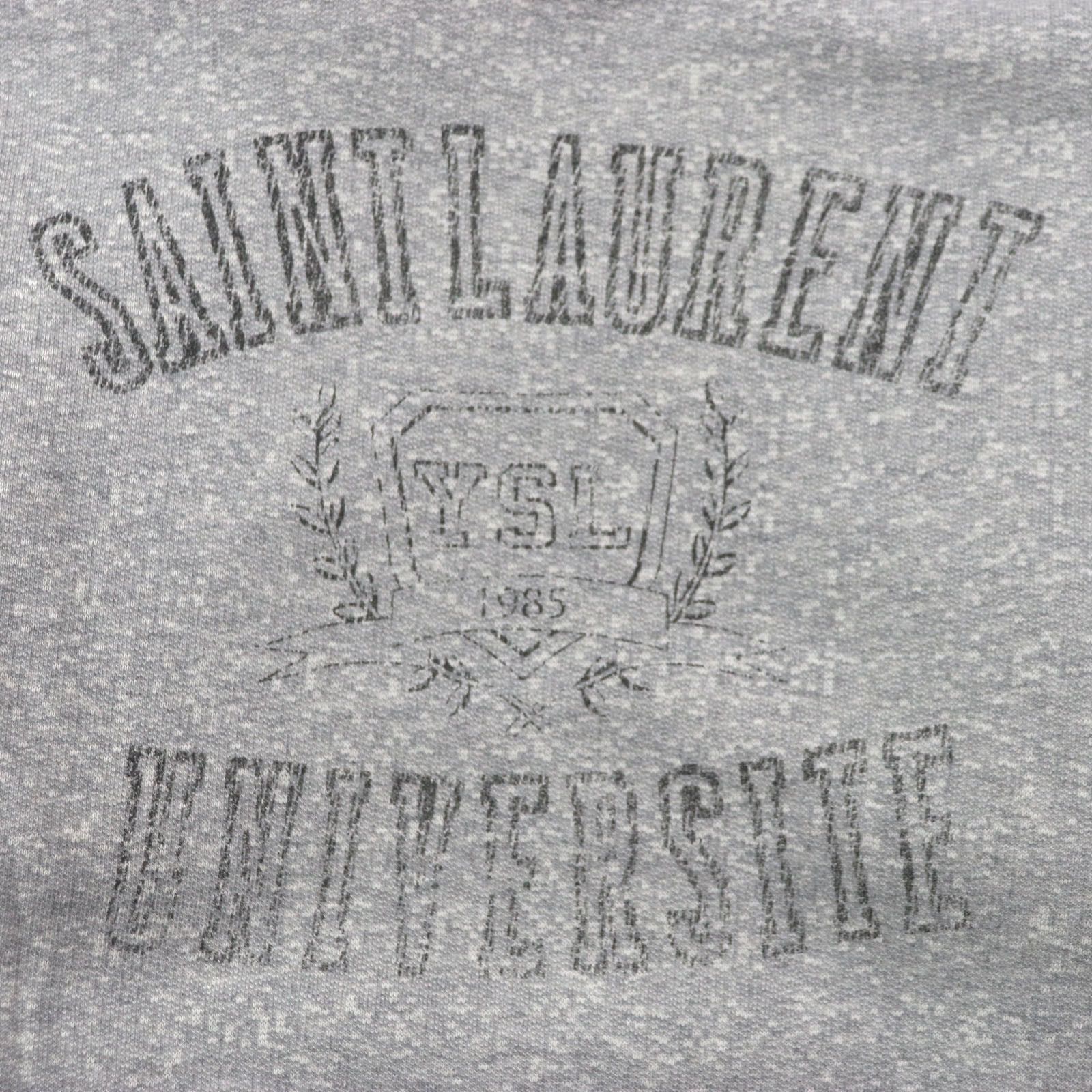 Yves Saint Laurent Yves Saint Laurent Saint Laurent Back Print Cotton Pullover Cotton Sweatshirts & Hoodies 704159 Size ONE SIZE - 4 Thumbnail