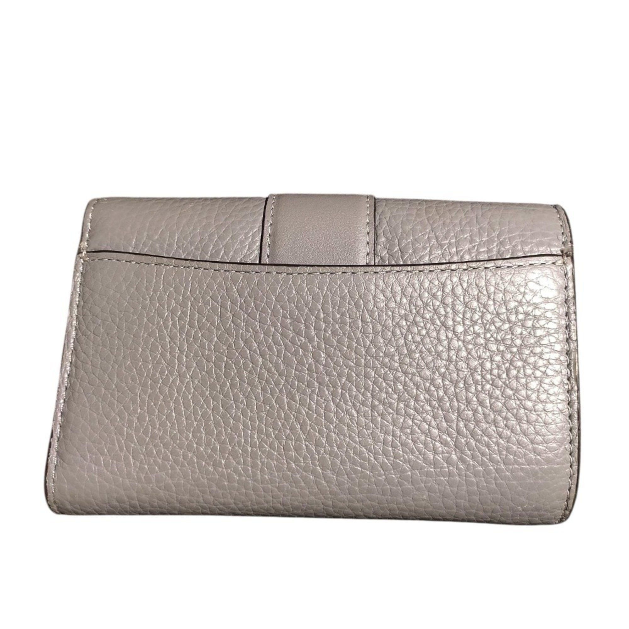 Coach COACH Medium Grace Wallet, Leather, Bi-fold Box Included, CC059, Grey, Women's Size ONE SIZE - 2 Thumbnail