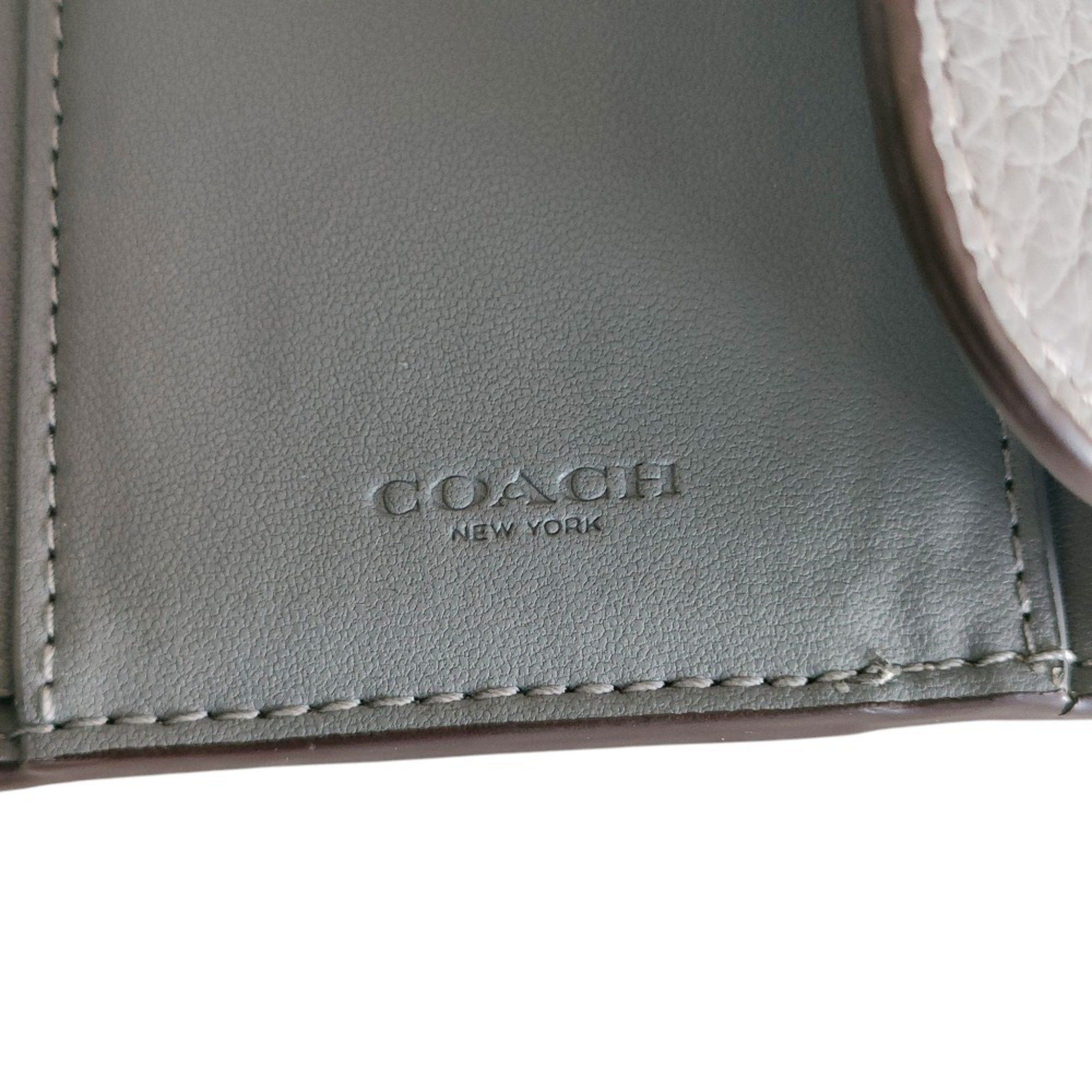 Coach COACH Medium Grace Wallet, Leather, Bi-fold Box Included, CC059, Grey, Women's Size ONE SIZE - 9 Thumbnail