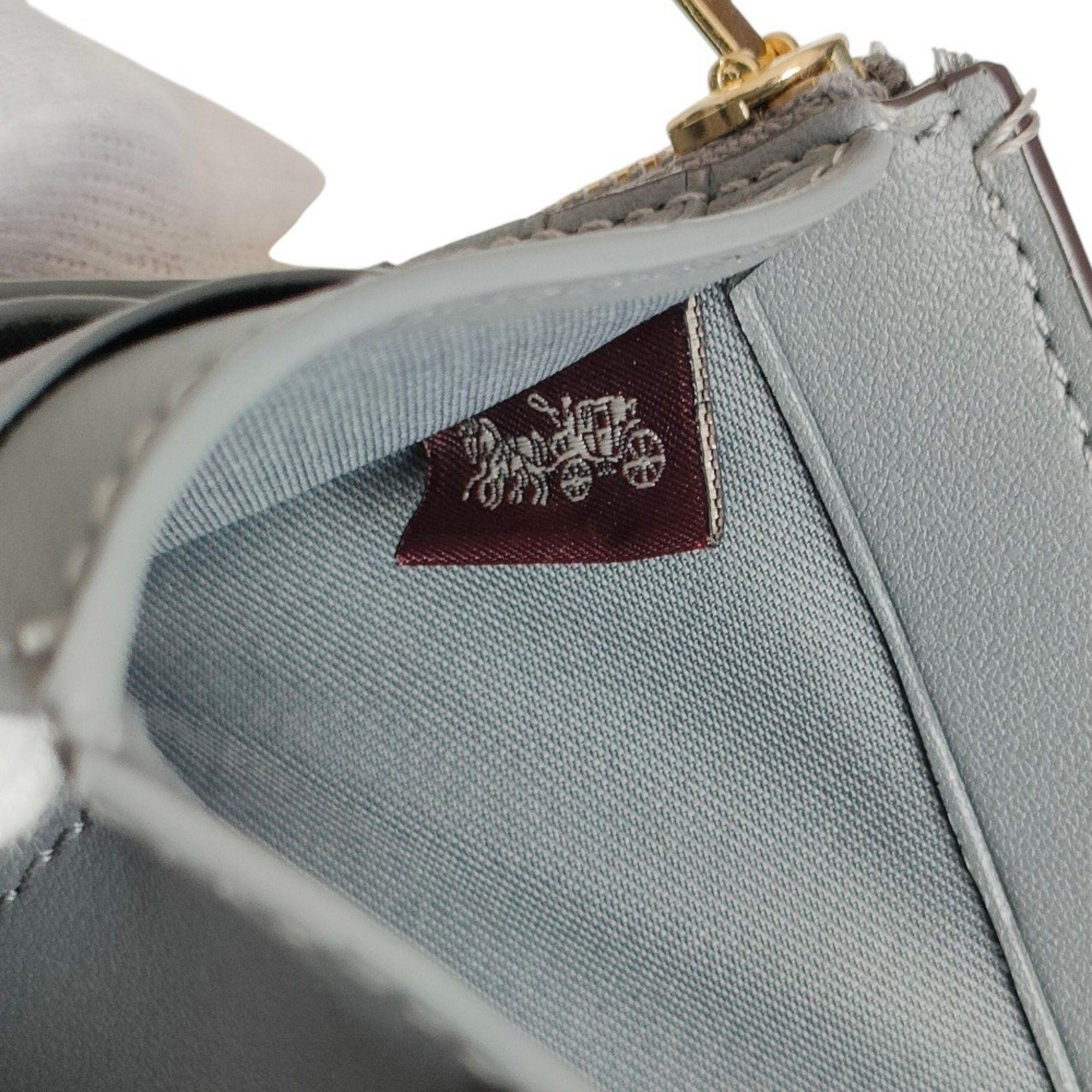 Coach COACH Medium Grace Wallet, Leather, Bi-fold Box Included, CC059, Grey, Women's Size ONE SIZE - 12 Thumbnail