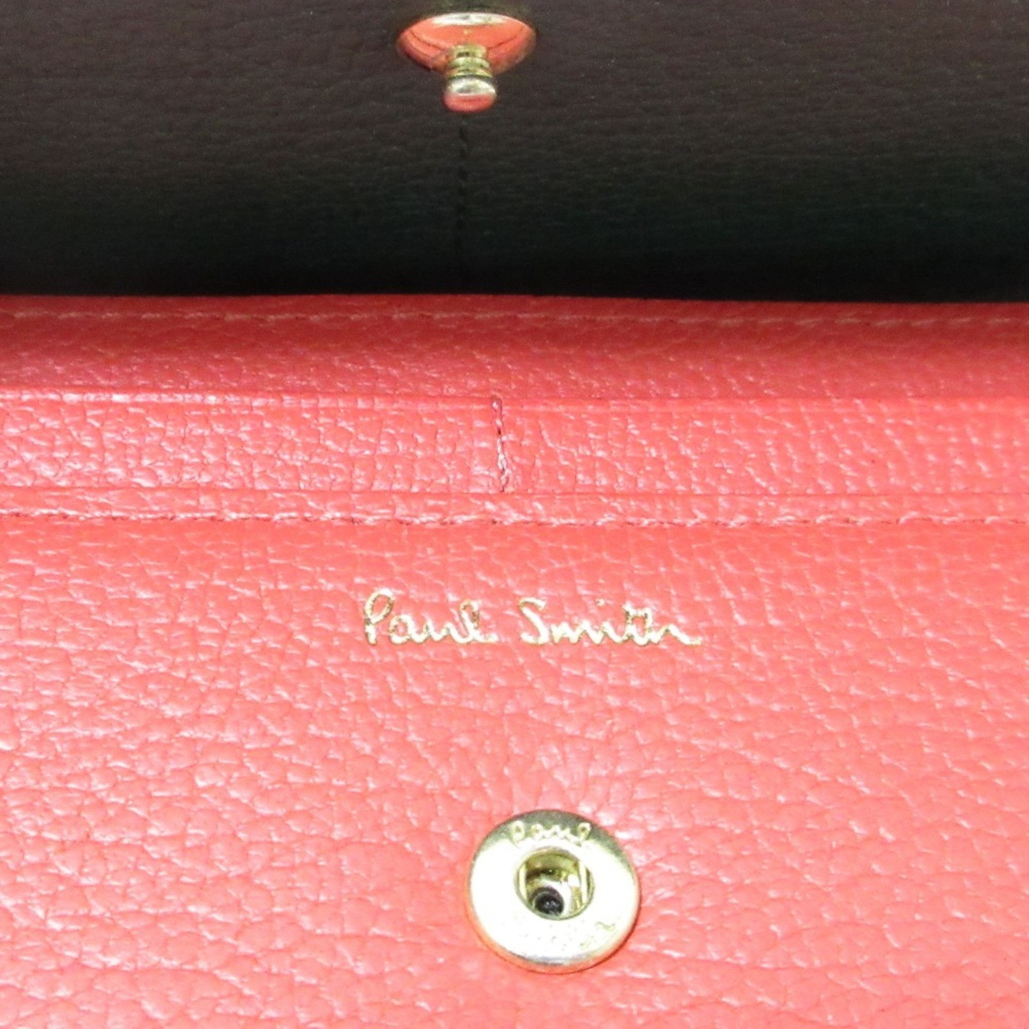 Paul Smith Paul Smith Leather Long Wallet, Coral, Red, Women's Size ONE SIZE - 7 Thumbnail