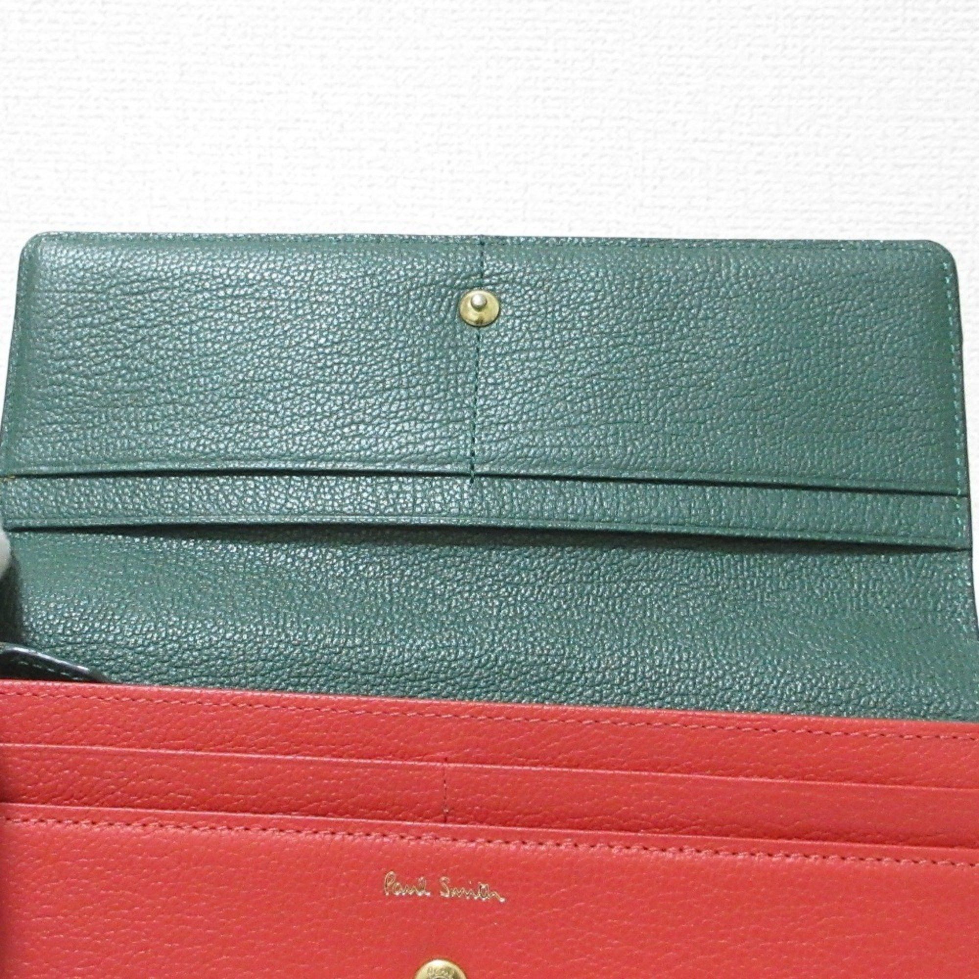 Paul Smith Paul Smith Leather Long Wallet, Coral, Red, Women's Size ONE SIZE - 6 Thumbnail