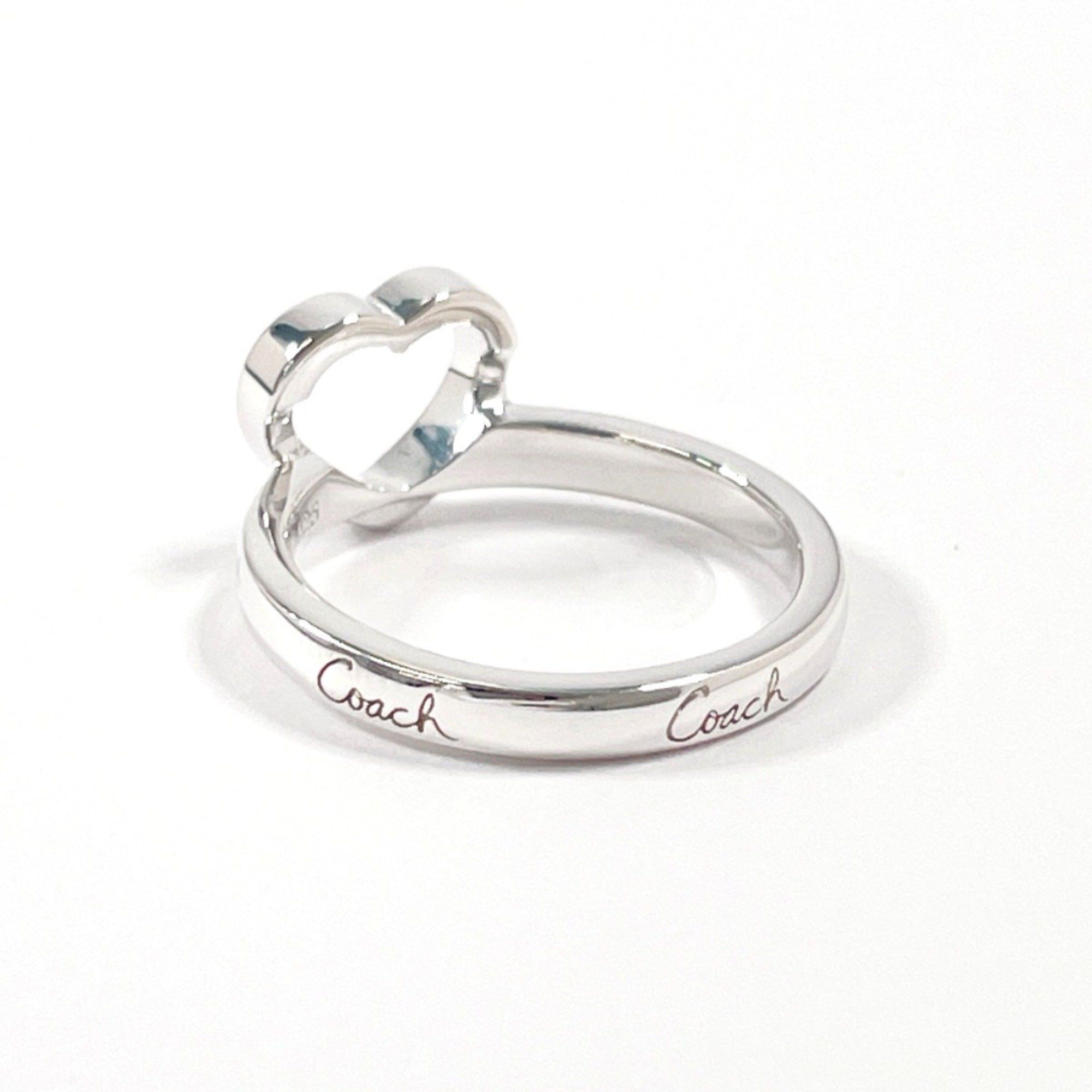Coach Coach Heart Ring, Silver 925, 9, Silver, Women's Size ONE SIZE - 5 Thumbnail