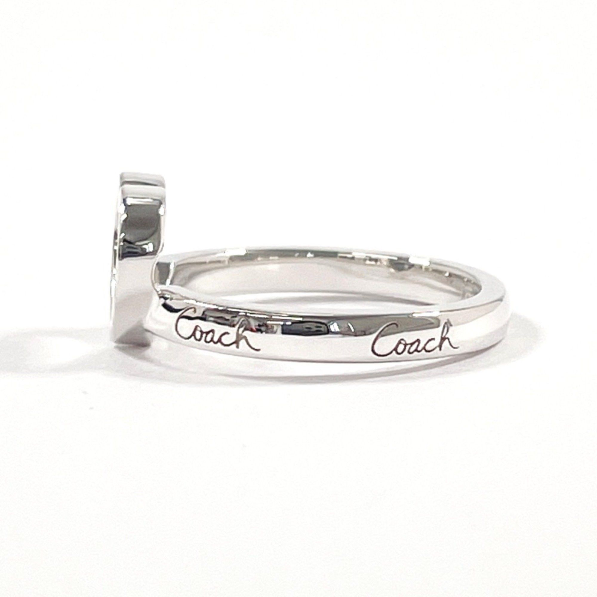 Coach Coach Heart Ring, Silver 925, 9, Silver, Women's Size ONE SIZE - 4 Thumbnail