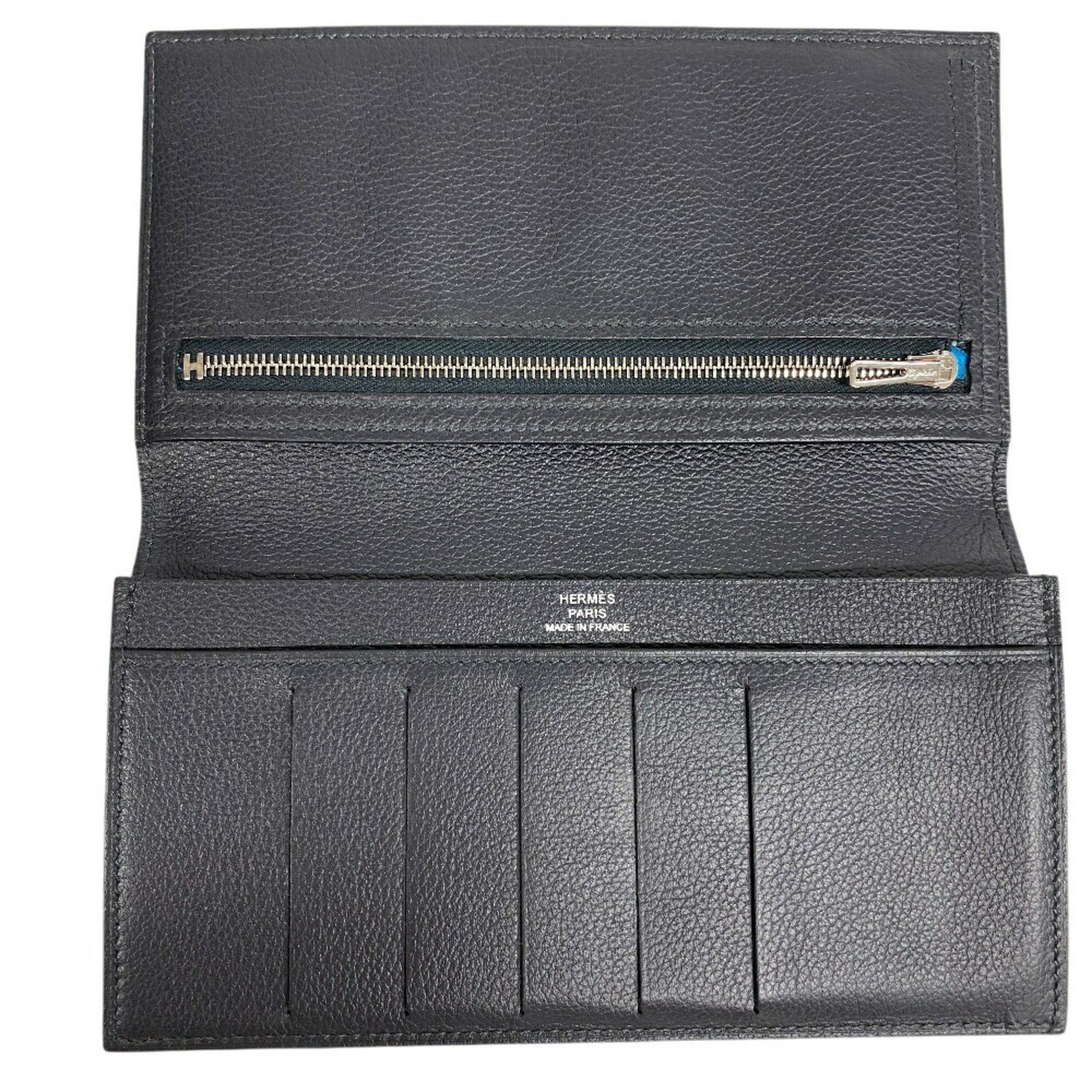 Hermes Hermes Citizen Twill Long Coin Purse Black Unisex Size ONE SIZE - 8 Thumbnail