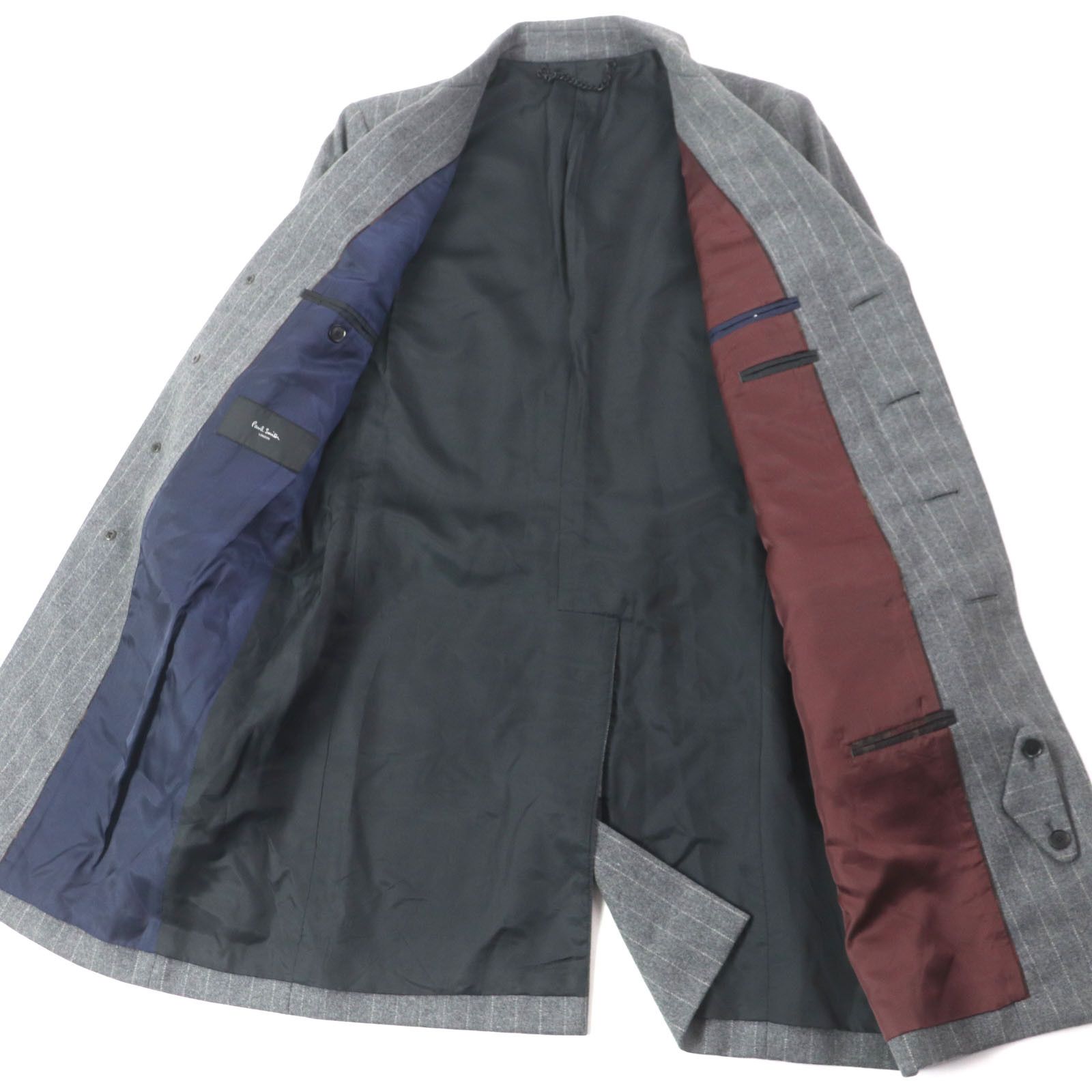Paul Smith Paul Smith Paul Smith LONDON Stripe Pattern Wool Chester Coat Others Outerwear DUTY FREE for USA Size ONE SIZE - 4 Thumbnail