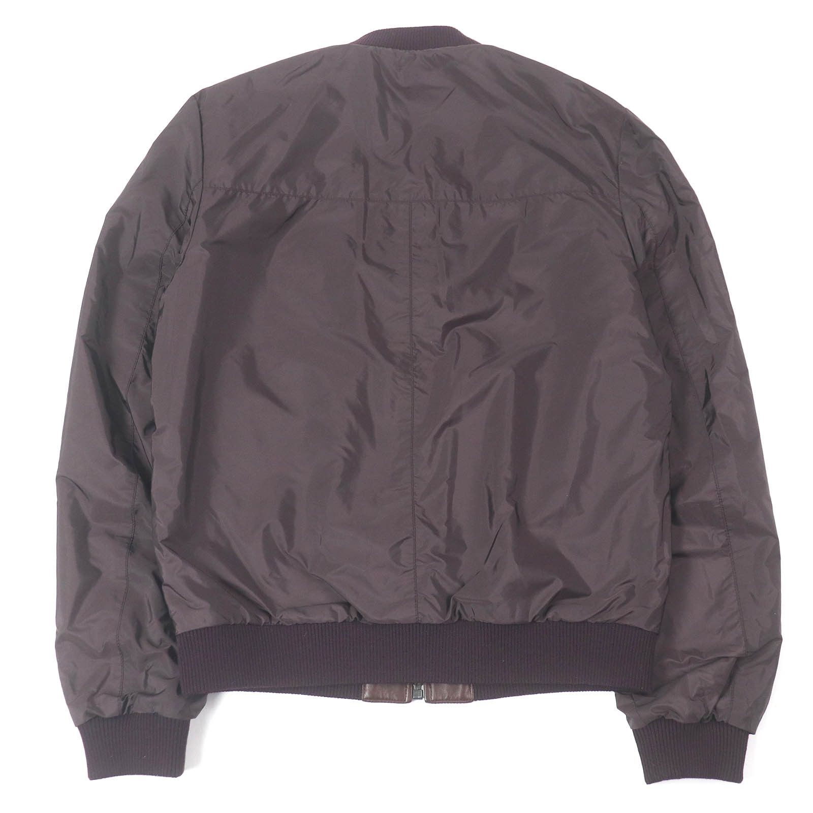 Prada Prada Prada Triangle logo Sheep leather Nylon 2way jacket Leather Outerwear Size ONE SIZE - 4 Thumbnail