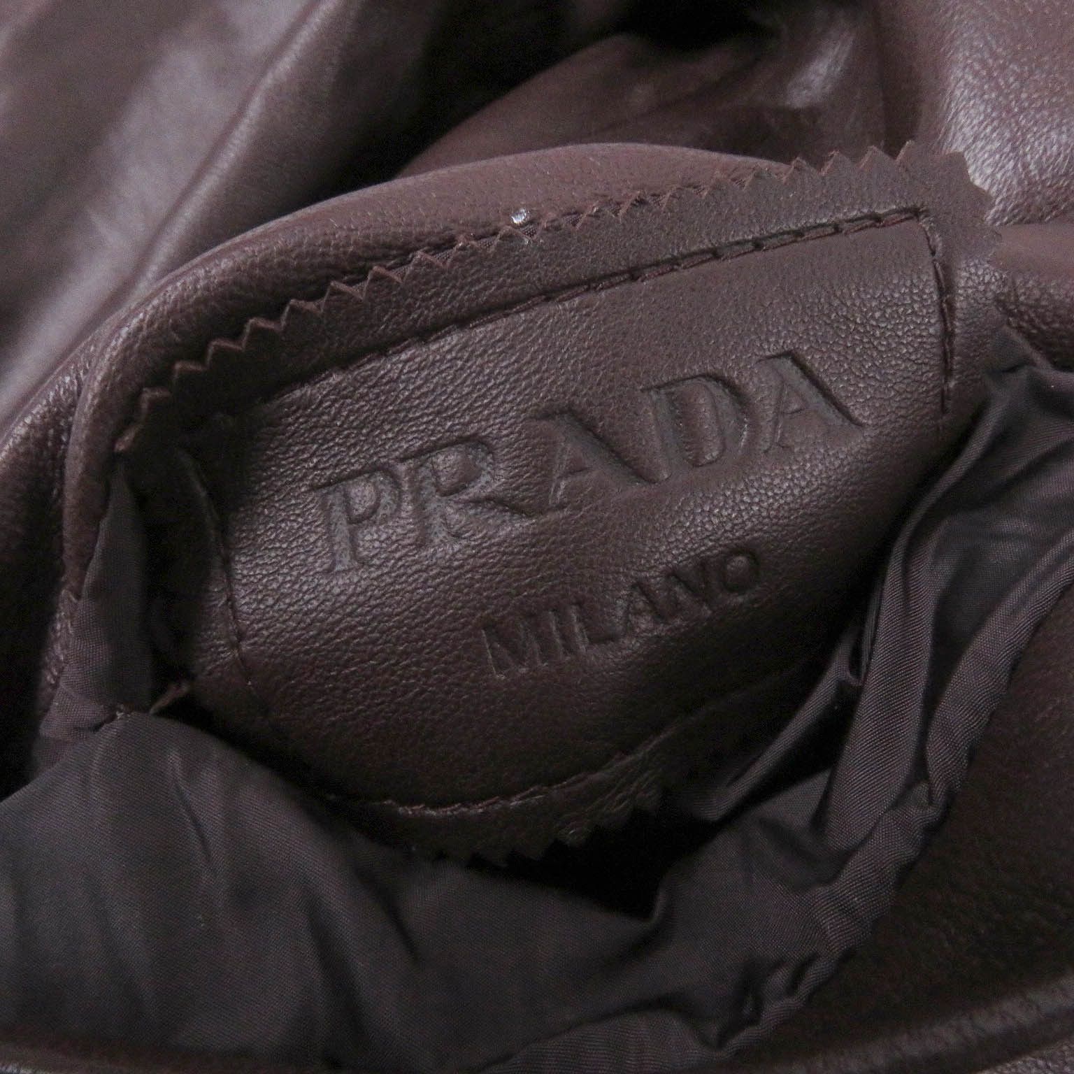 Prada Prada Prada Triangle logo Sheep leather Nylon 2way jacket Leather Outerwear Size ONE SIZE - 7 Thumbnail