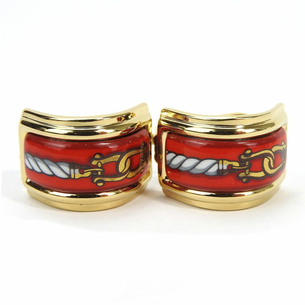 Hermes Hermes Hermes Emile Earrings Enamel Earrings DUTY FREE for USA Size ONE SIZE - 2 Thumbnail