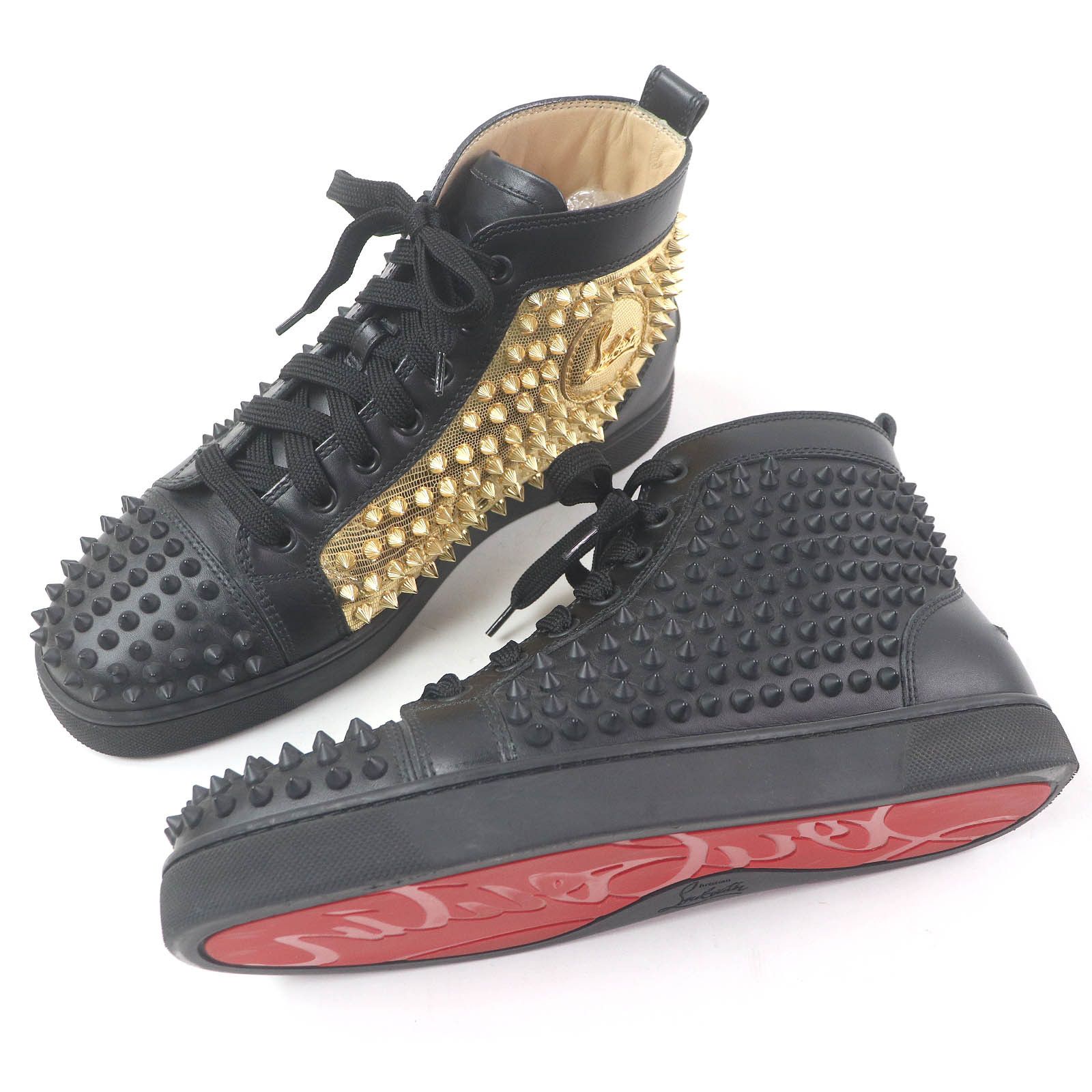 Christian Louboutin Christian Louboutin Christian Louboutin Spike Studs Leather Sneakers Leather Shoes Size ONE SIZE - 4 Thumbnail