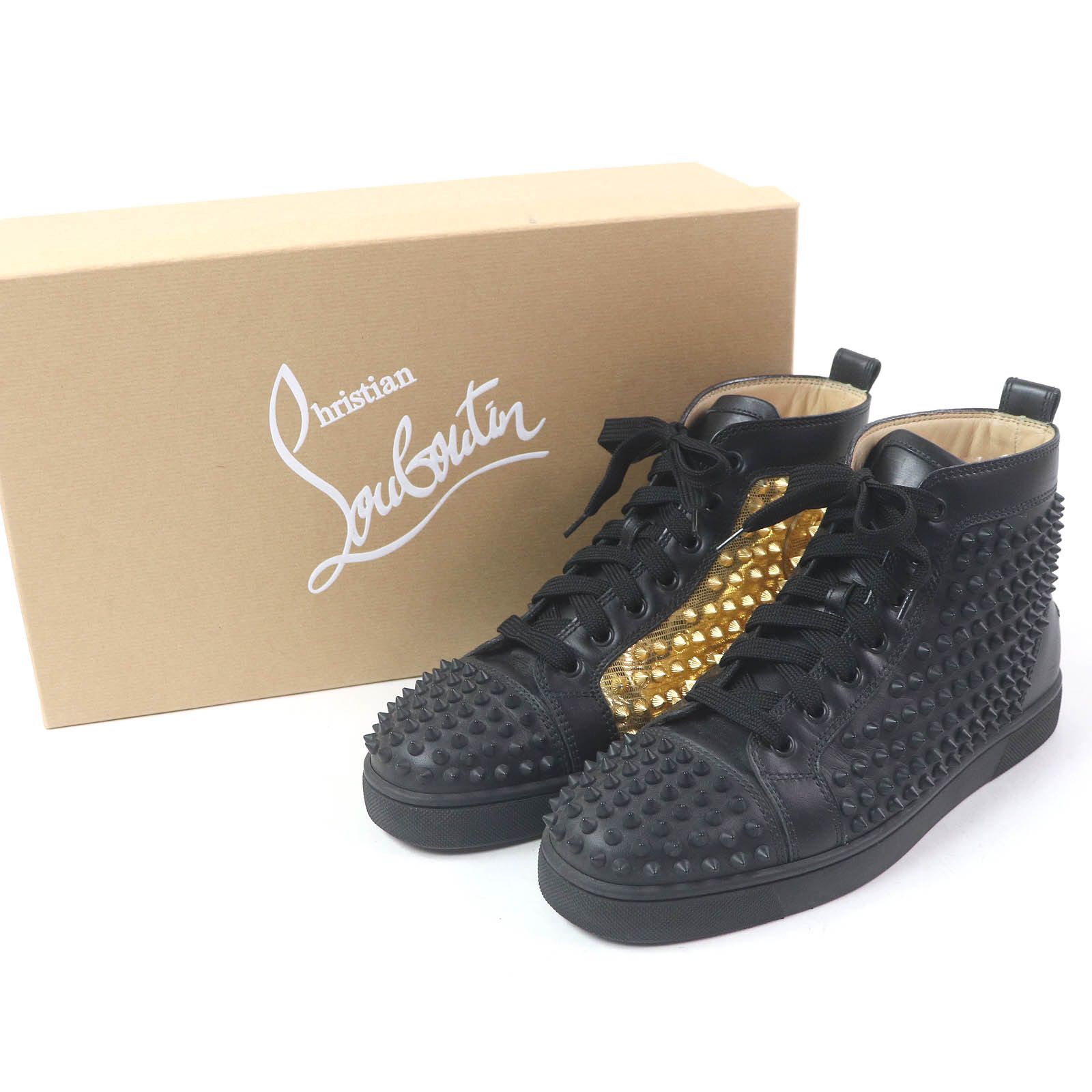 Christian Louboutin Christian Louboutin Christian Louboutin Spike Studs Leather Sneakers Leather Shoes Size ONE SIZE - 2 Thumbnail