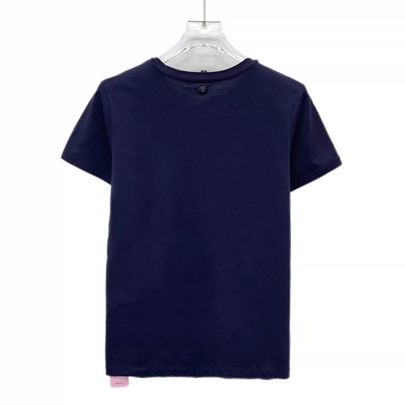 Chanel Chanel Deep Purple Logo Print Cotton T-Shirt- DMC Size US XS / EU 42 / 0 - 2 Thumbnail