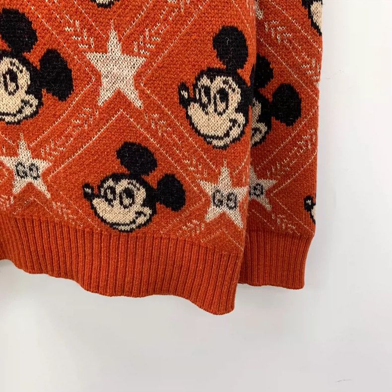 Gucci x Disney Orange Mickey Mouse Knit Sweater- DMC