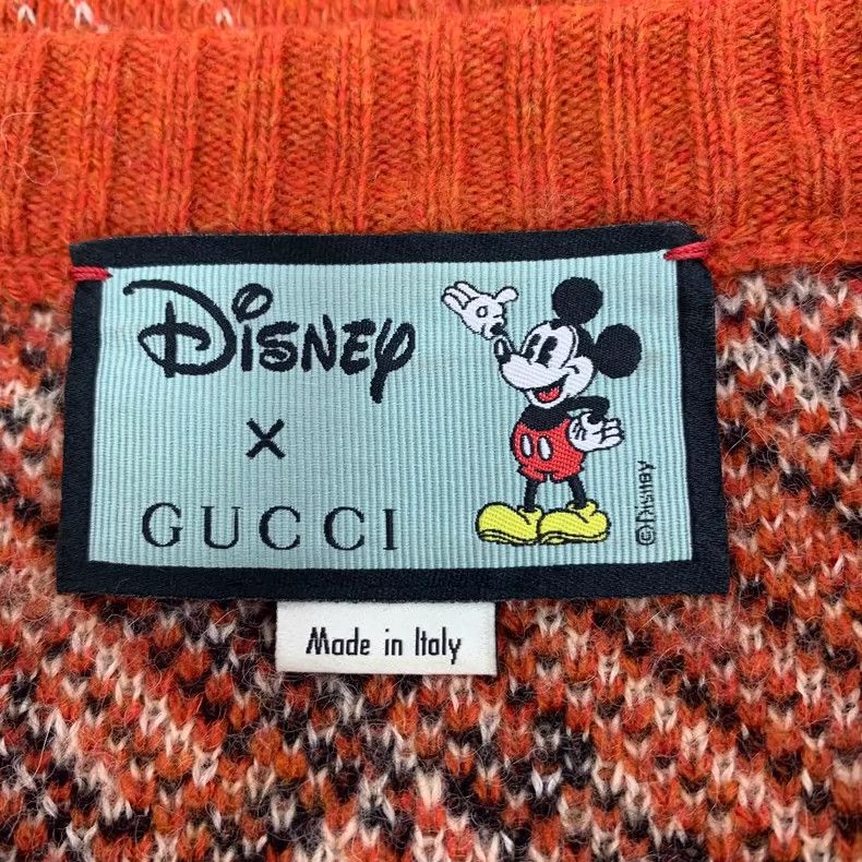 Gucci x Disney Orange Mickey Mouse Knit Sweater- DMC