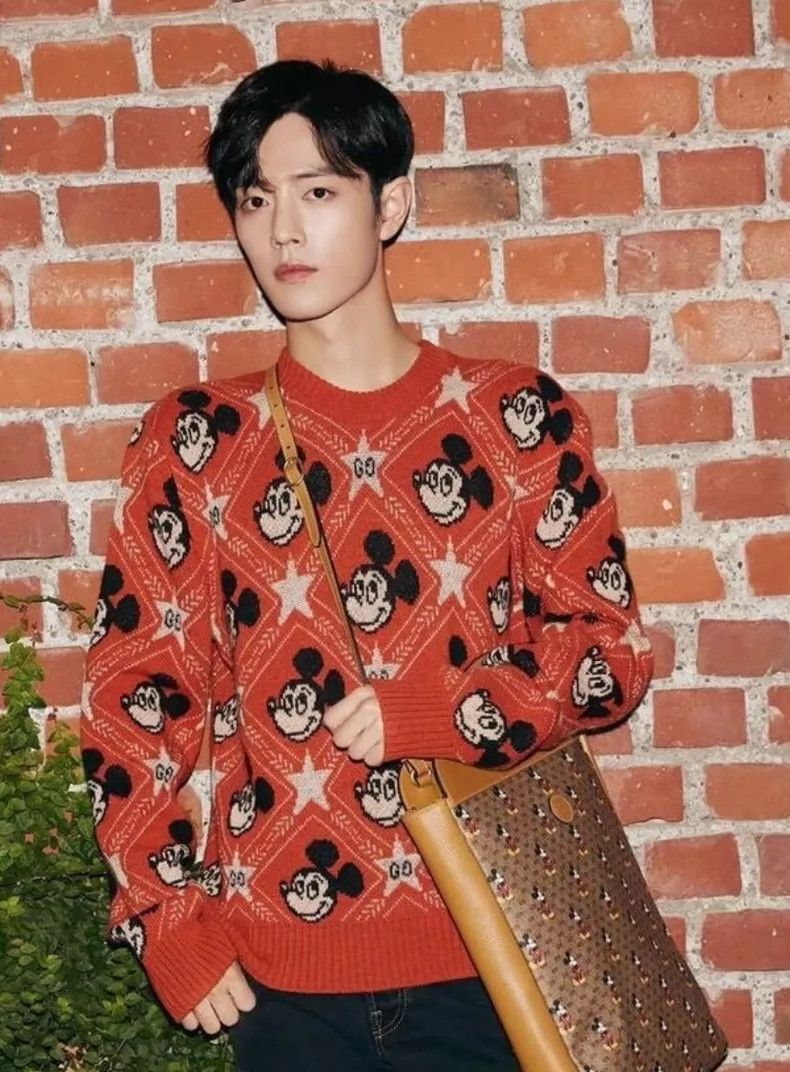 Gucci x Disney Orange Mickey Mouse Knit Sweater- DMC