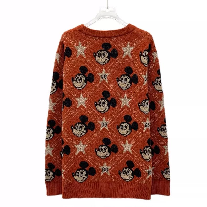 Gucci x Disney Orange Mickey Mouse Knit Sweater- DMC