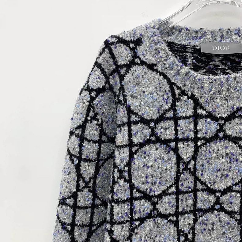 Dior Dior Gray Silver Knit Sweater Long Sleeve- DMC Size US XL / EU 56 / 4 - 3 Thumbnail