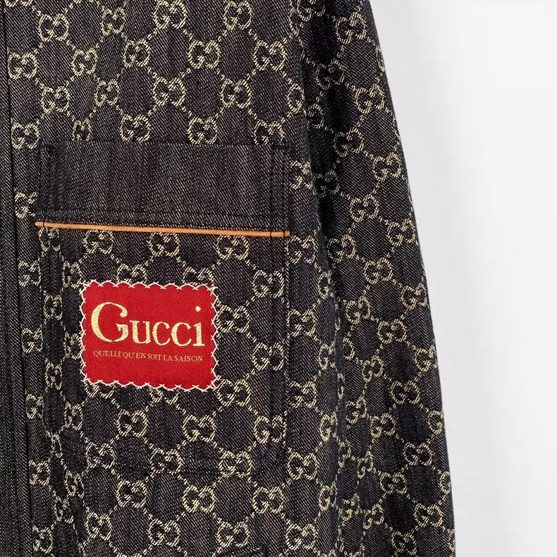 Gucci Gucci Black Logo Denim Jacket with Long Sleeves- DMC Size US S / EU 44-46 / 1 - 4 Thumbnail