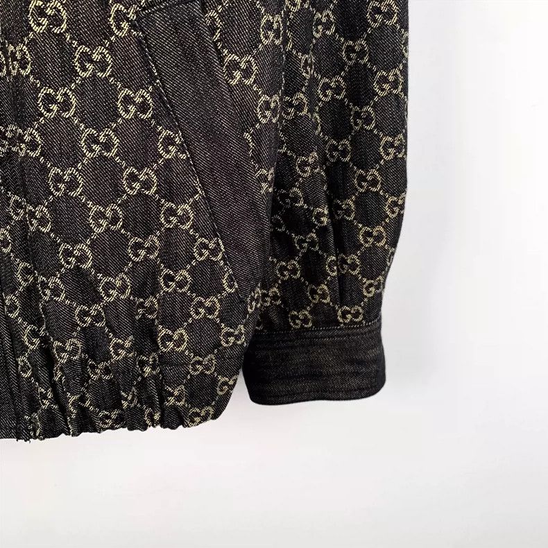 Gucci Gucci Black Logo Denim Jacket with Long Sleeves- DMC Size US S / EU 44-46 / 1 - 5 Thumbnail