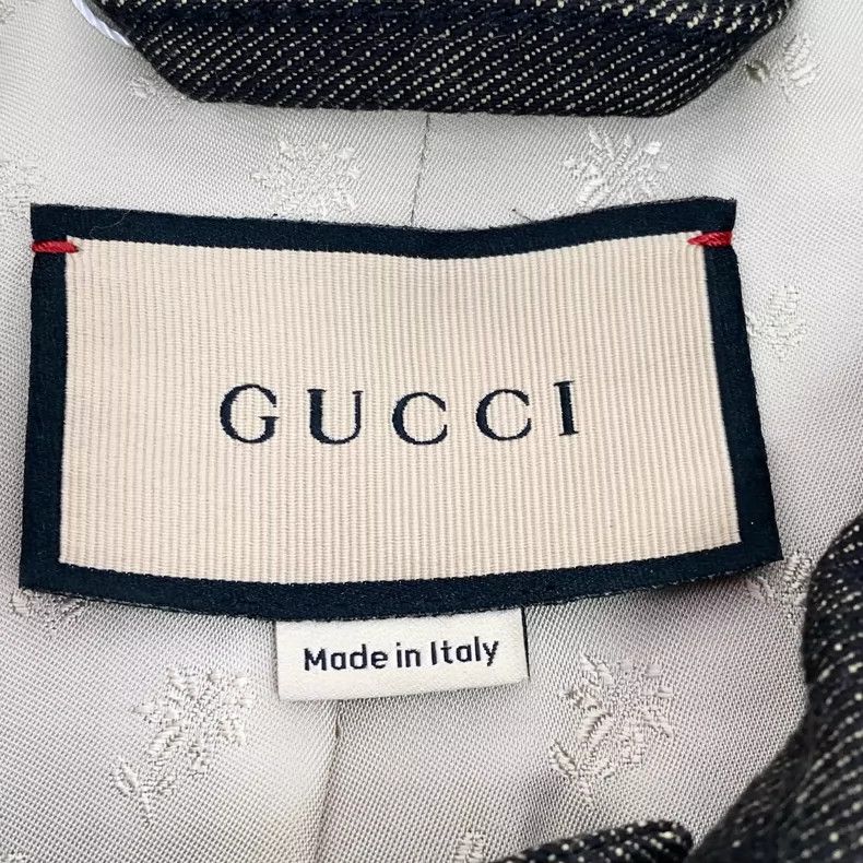 Gucci Gucci Black Logo Denim Jacket with Long Sleeves- DMC Size US S / EU 44-46 / 1 - 6 Thumbnail