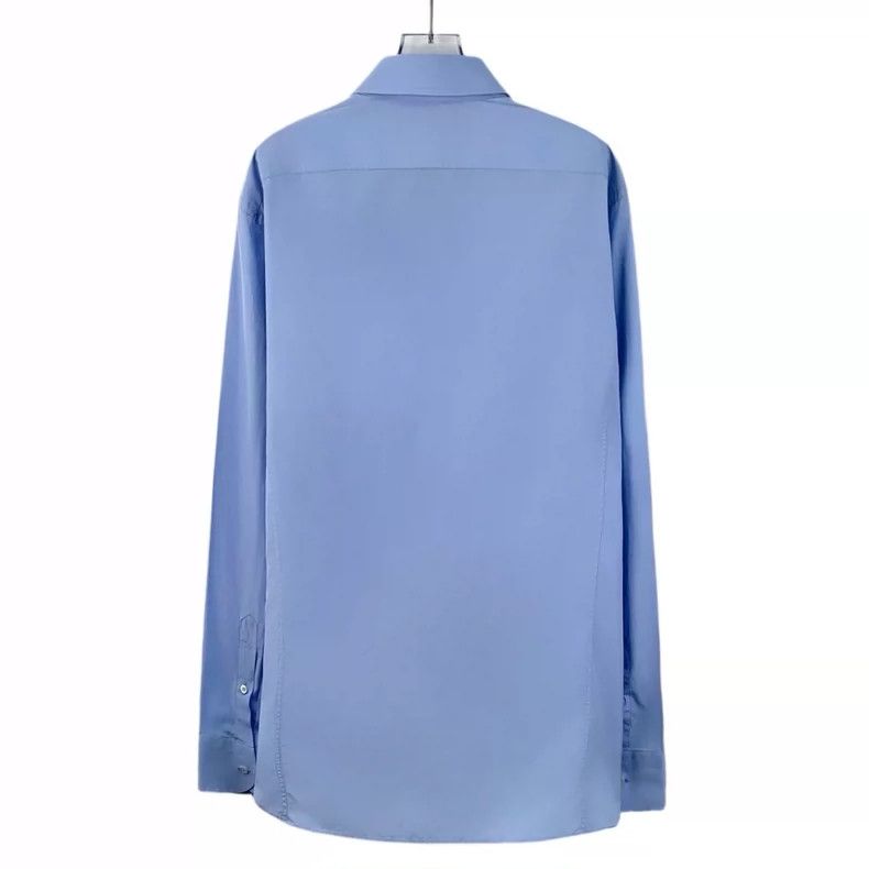 Gucci Gucci Blue Cotton Long Sleeve Shirt- DMC Size US L / EU 52-54 / 3 - 2 Thumbnail