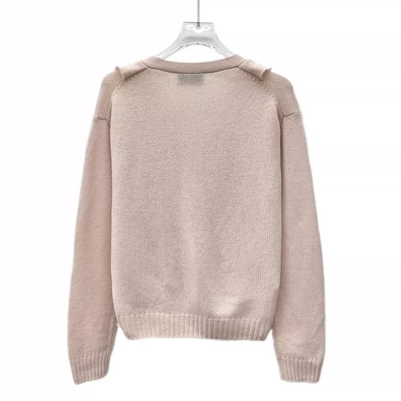 Prada Prada Pink Cashmere Ruffled Cardigan Sweater- DMC Size US M / EU 48-50 / 2 - 2 Thumbnail