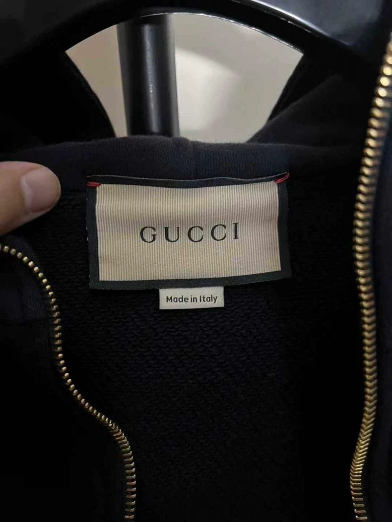 Gucci Gucci Dark Blue Zip Jacket with Logo Stripes- DMC Size US XS / EU 42 / 0 - 4 Thumbnail