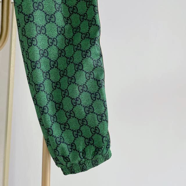 Gucci Gucci Green Monogram Print Sweatpants- DMC Size US 31 - 4 Thumbnail