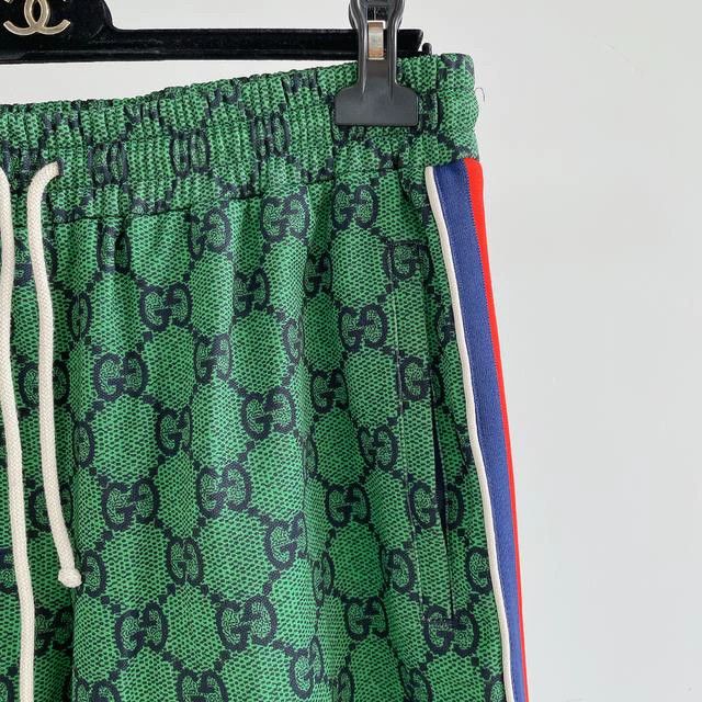 Gucci Gucci Green Monogram Print Sweatpants- DMC Size US 31 - 3 Thumbnail