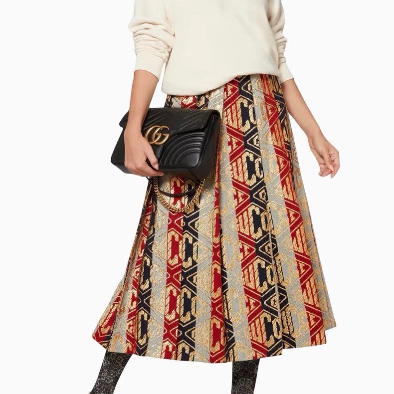 Gucci Gucci Logo Embroidered Midi Skirt Size 38- DMC Size US 38 / EU 54 - 9 Thumbnail